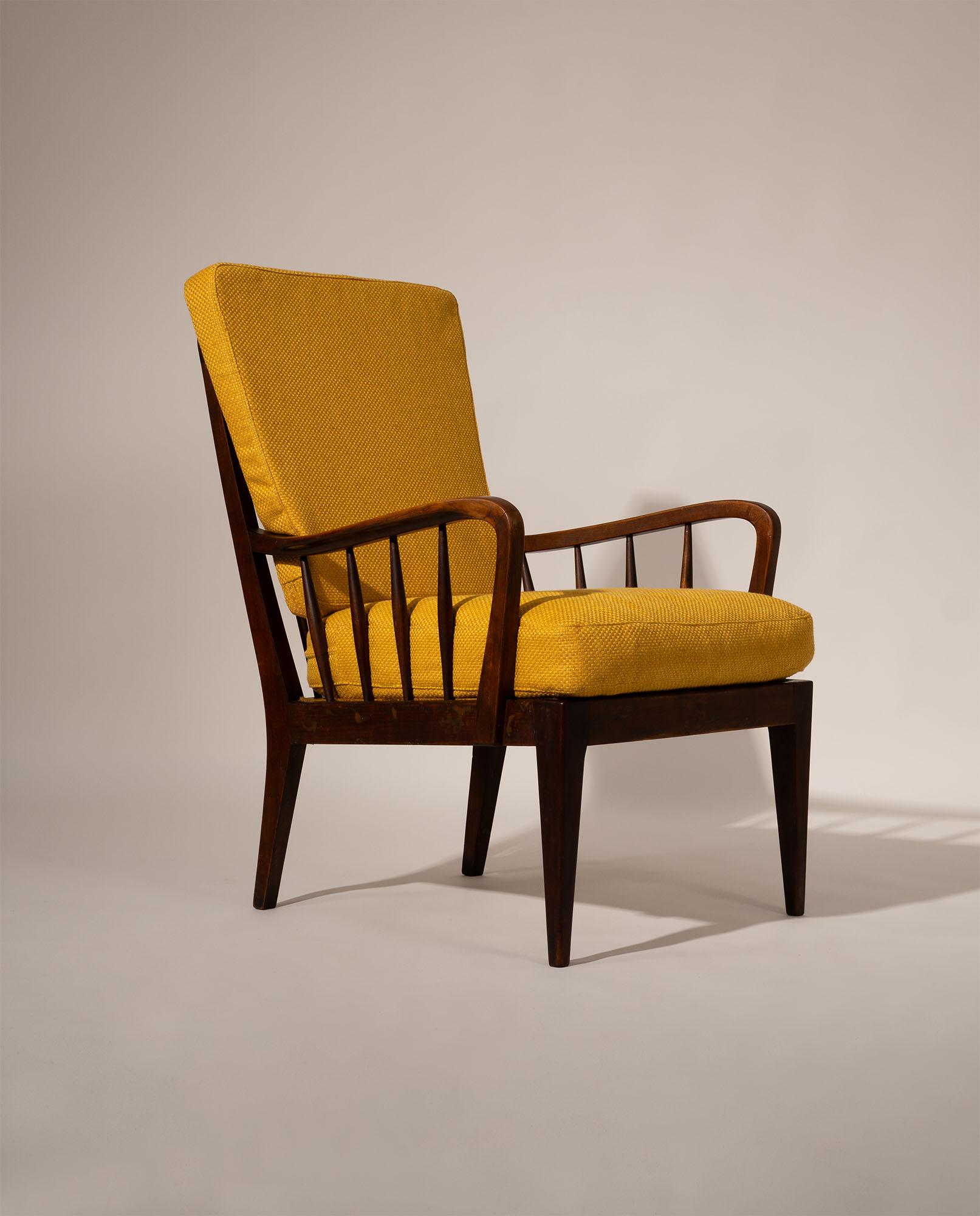 Mid-Century Modern Gio Ponti (attributed to), Pair of Armchairs, late 1940s. For Sale