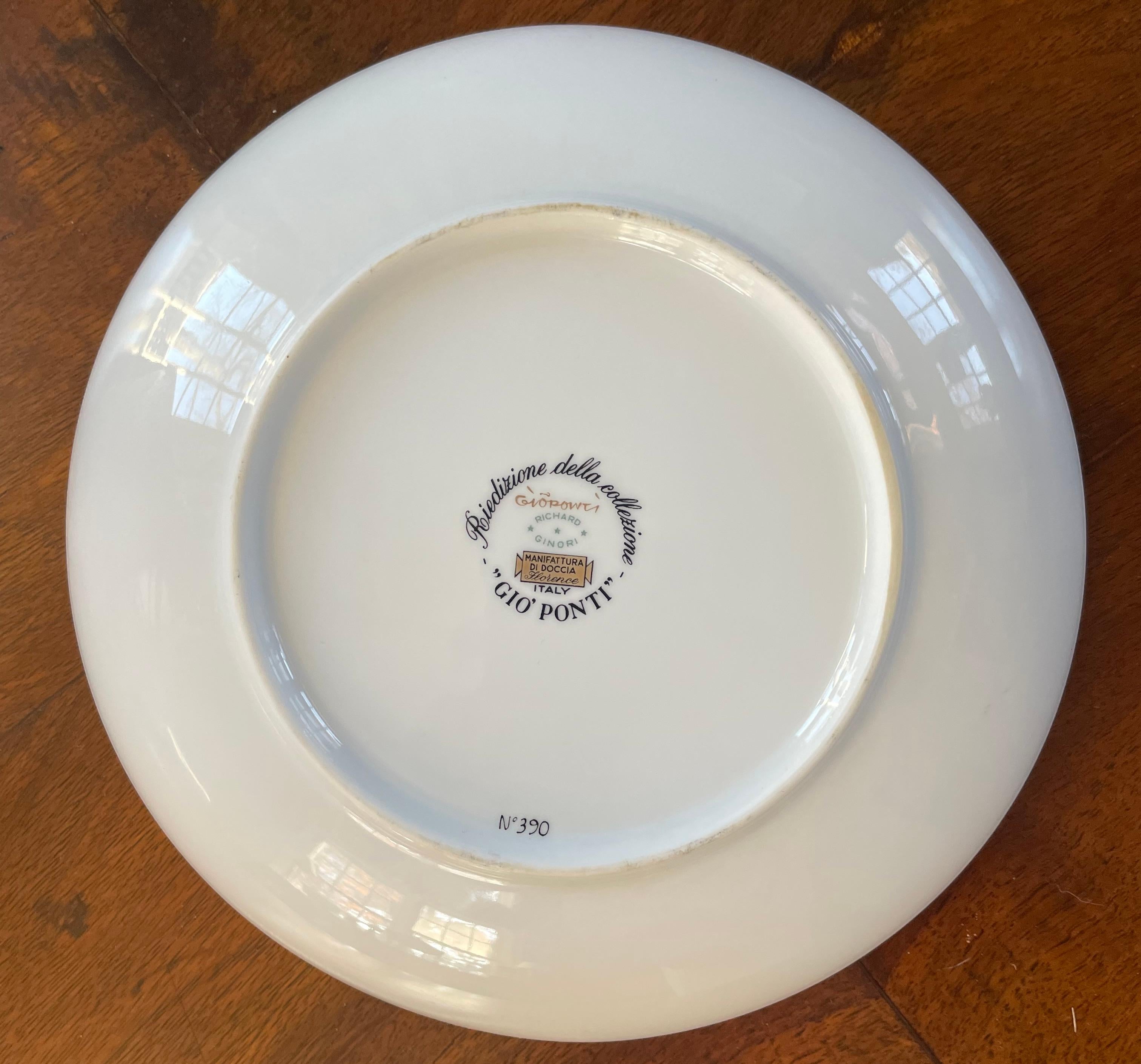 20th Century Gio Ponti Autumn Plate For Sale