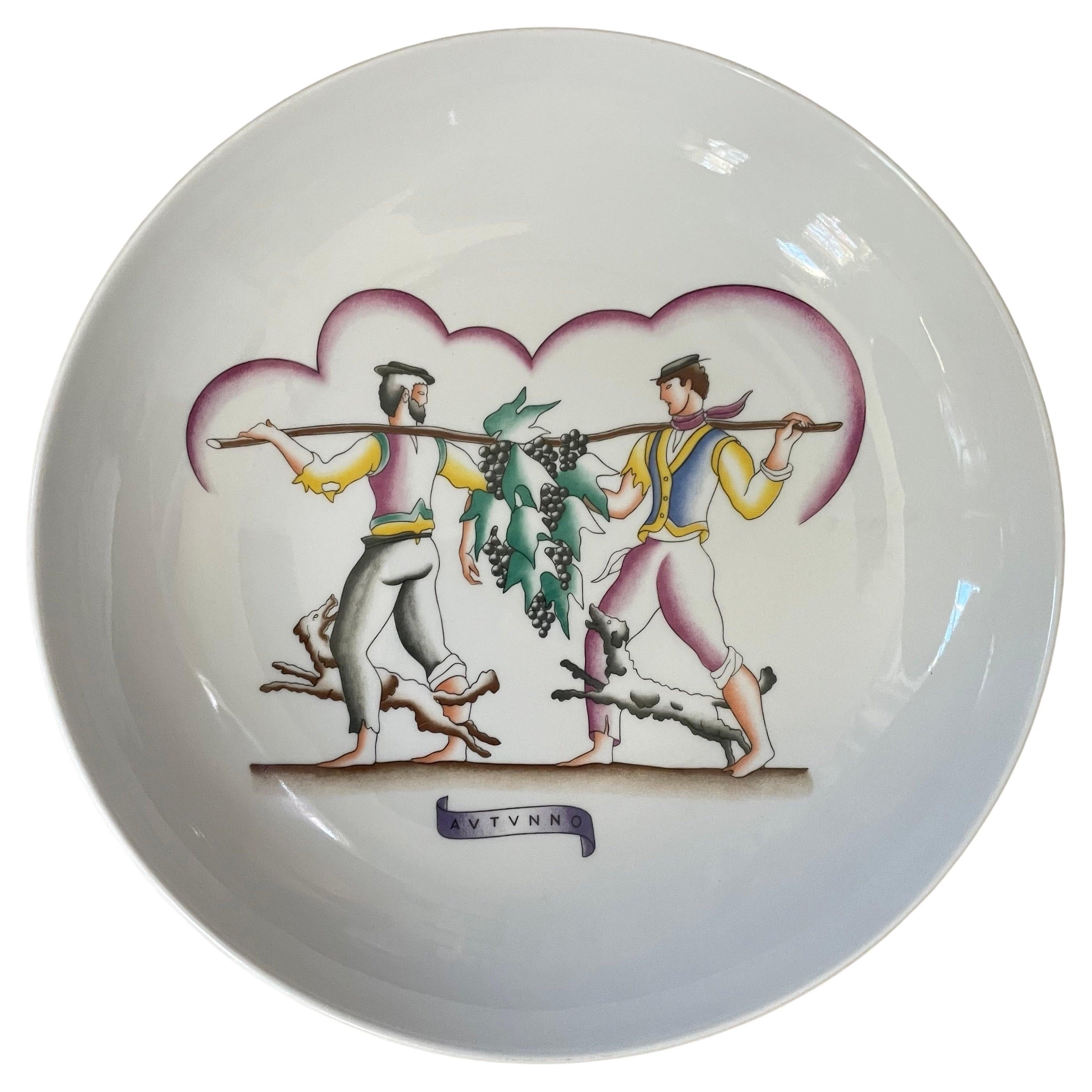 Gio Ponti Autumn Plate For Sale