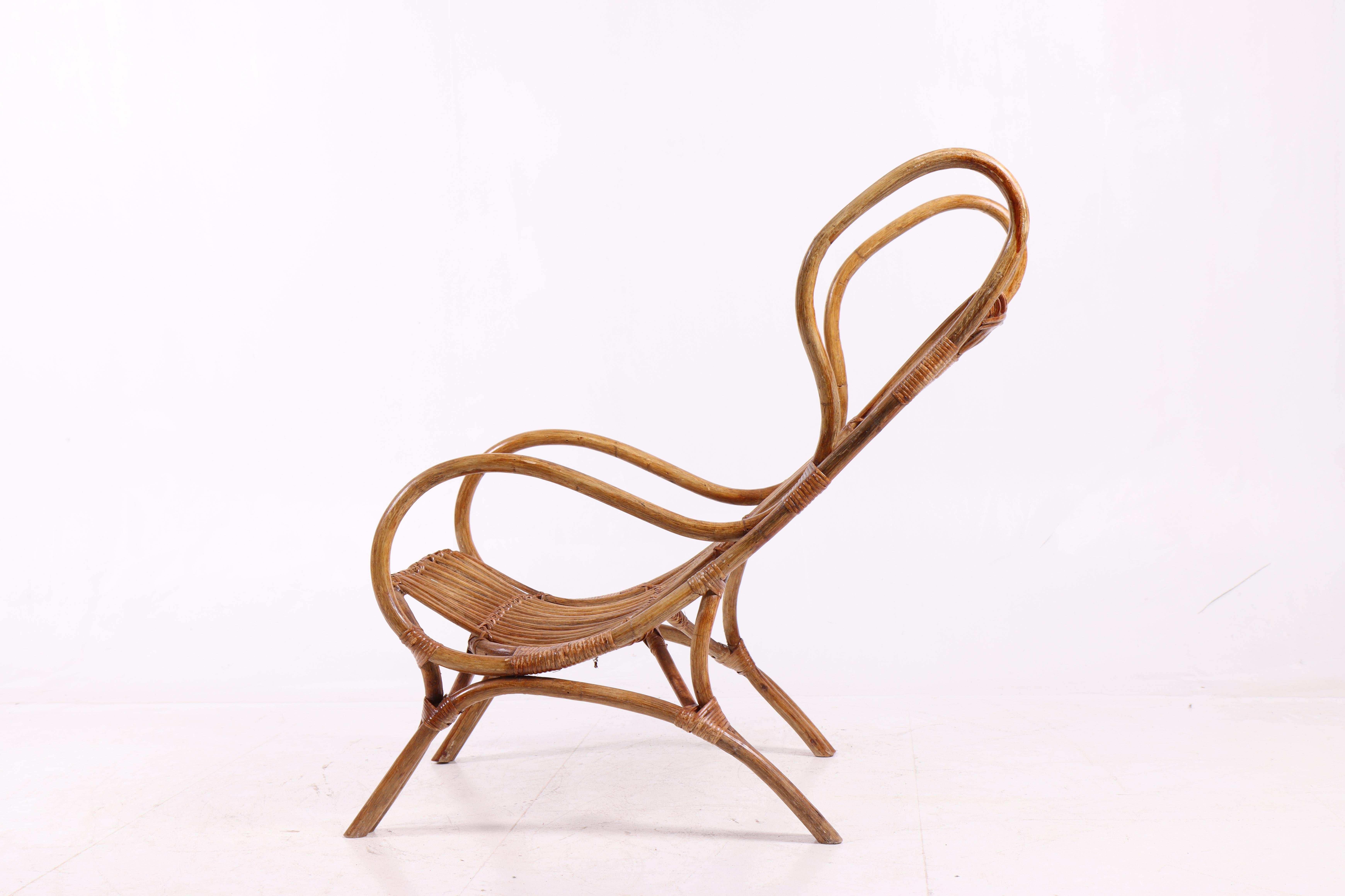 Seltener Sessel aus Bambus, entworfen von Gio Ponti und hergestellt von Bonacina, Lurago d'Erba, Modell BP16, 1963. Der Stuhl ist aus dampfgebogenem Bambus mit eleganten, fließenden Linien gefertigt, die Pontis legendären Sinn für Proportionen und