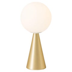 Gio Ponti 'Bilia Mini' Table Lamp in Brass and Blown Glass for Fontana Arte