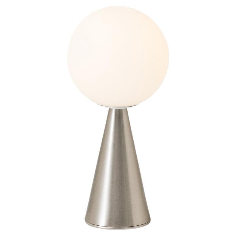 Gio Ponti für Fontana Arte, Tischlampe „Bilia“ aus glänzendem Schwarz und Opalglas (Metall) im Angebot