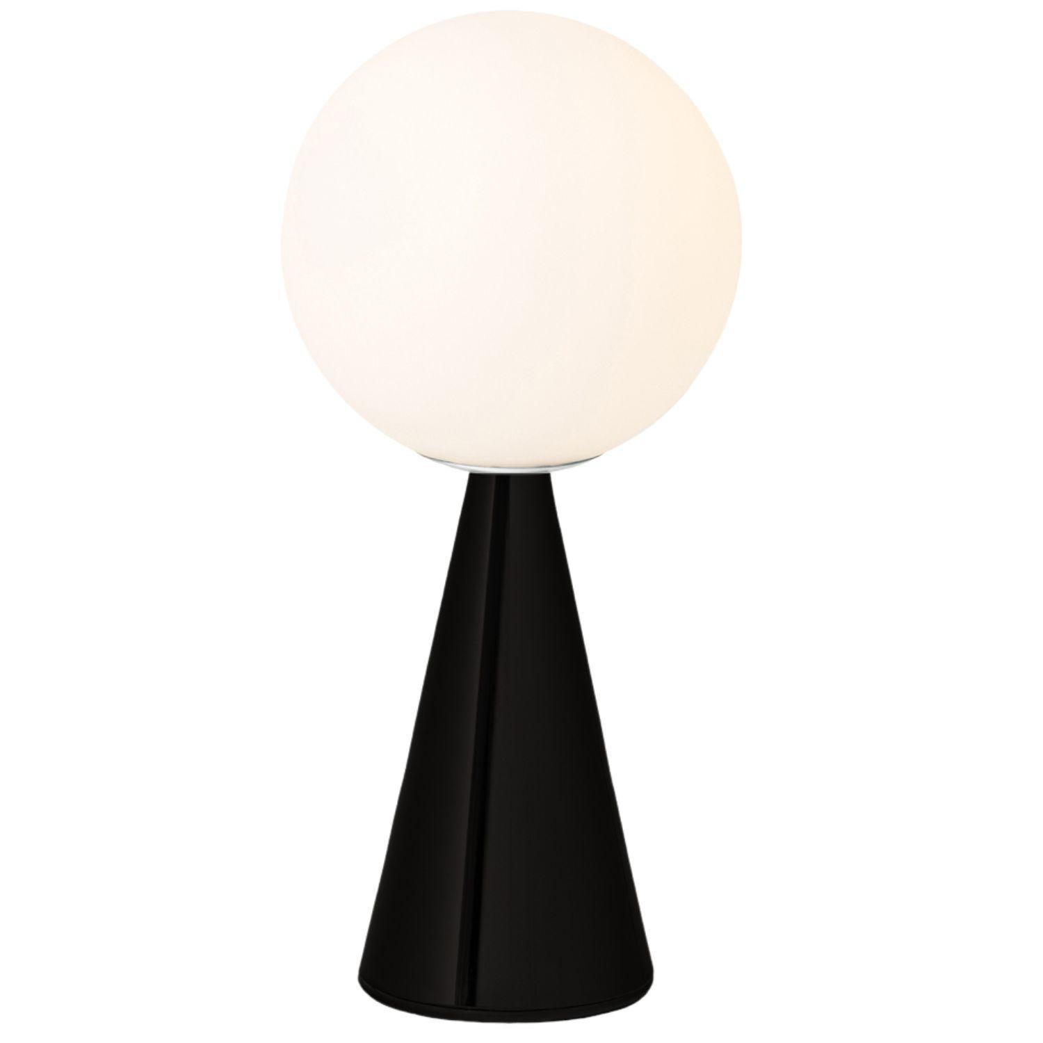 Gio Ponti für Fontana Arte, Tischlampe „Bilia“ aus glänzendem Kupfer und Opalglas (Italienisch) im Angebot