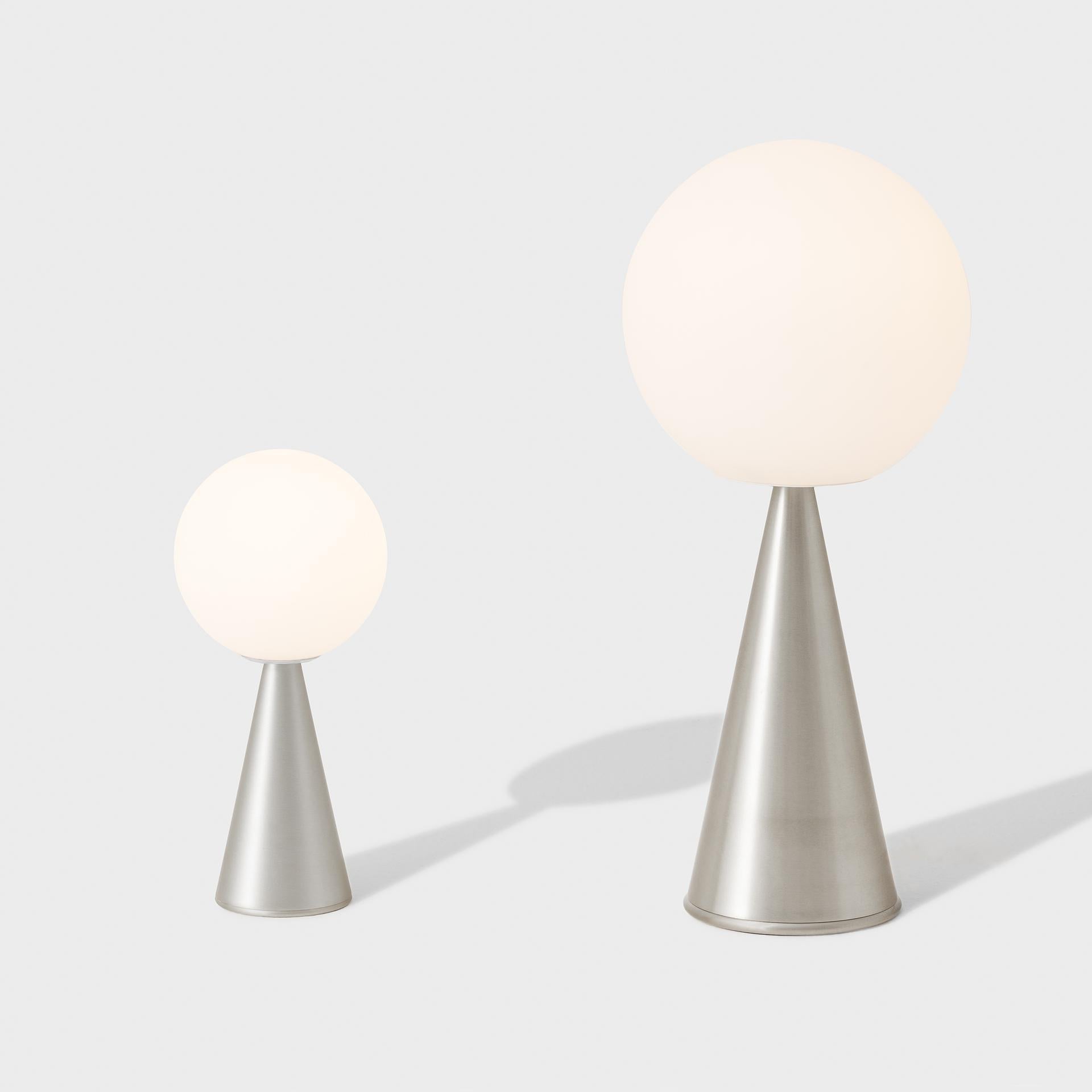 Contemporary Gio Ponti 'Bilia' Table Lamp in Nickel for Fontana Arte