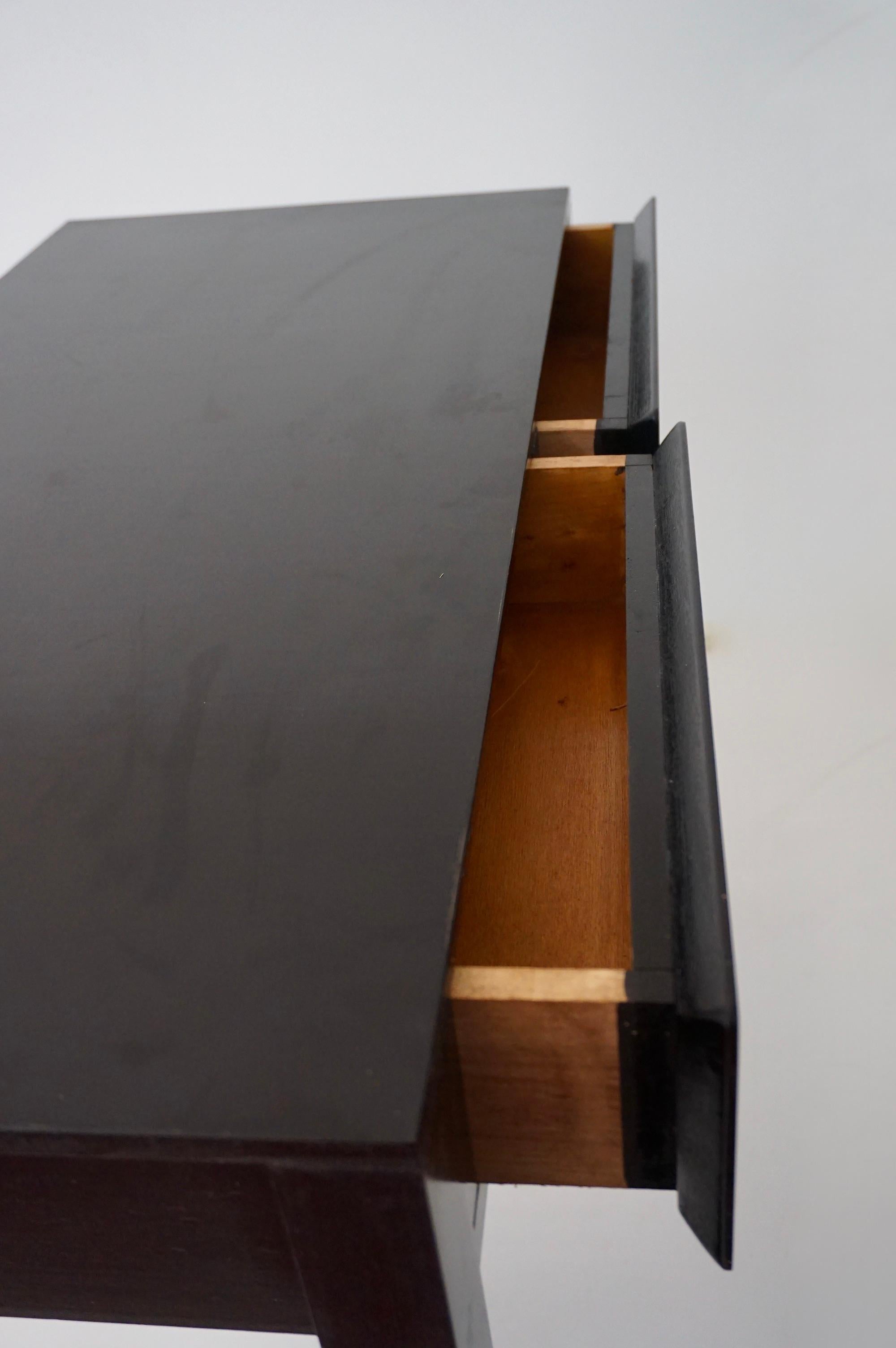 Gio Ponti black lacquered console vanity table  from Hotel Royal, 1955 For Sale 3