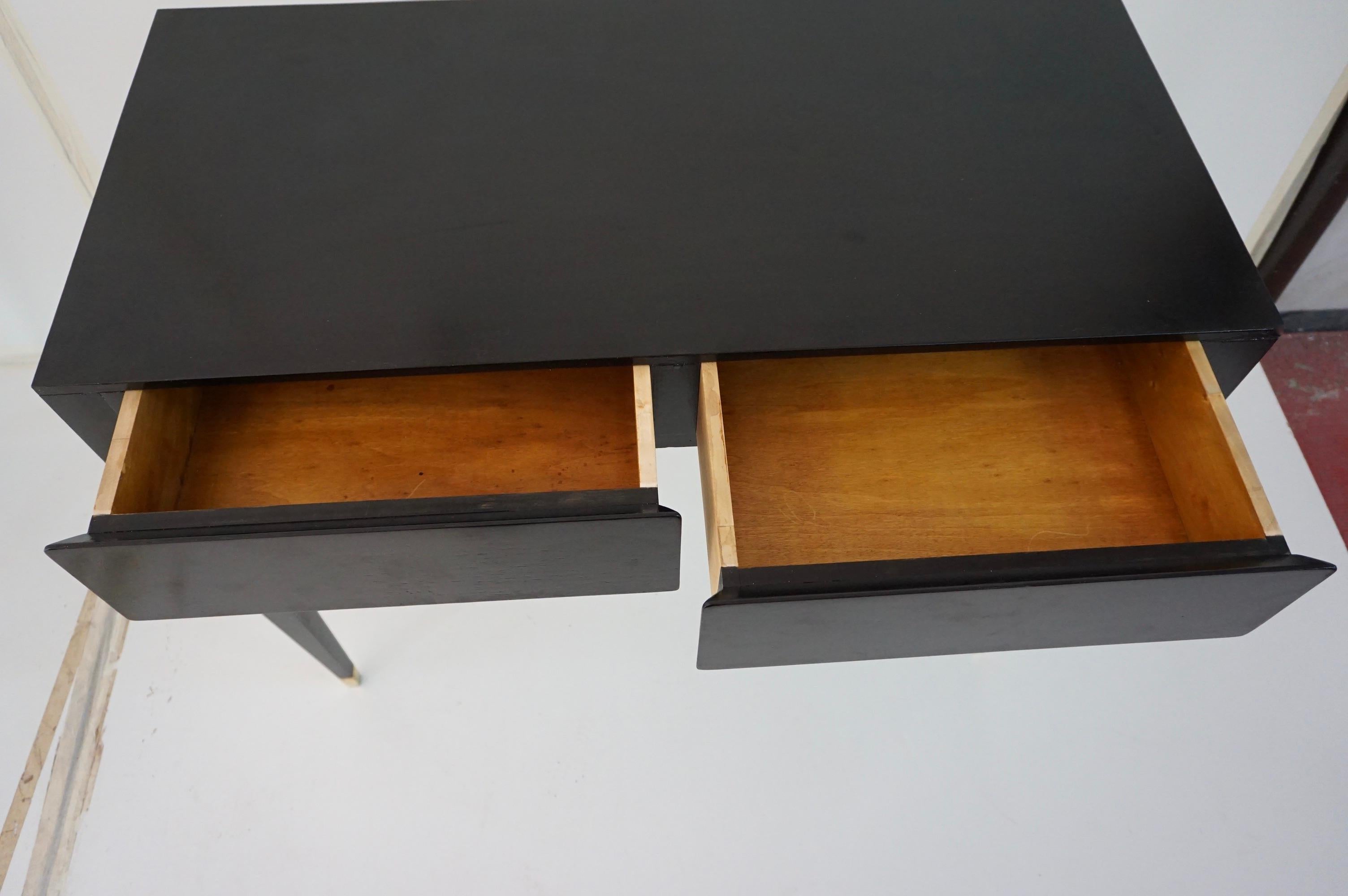 Gio Ponti black lacquered console vanity table  from Hotel Royal, 1955 For Sale 5