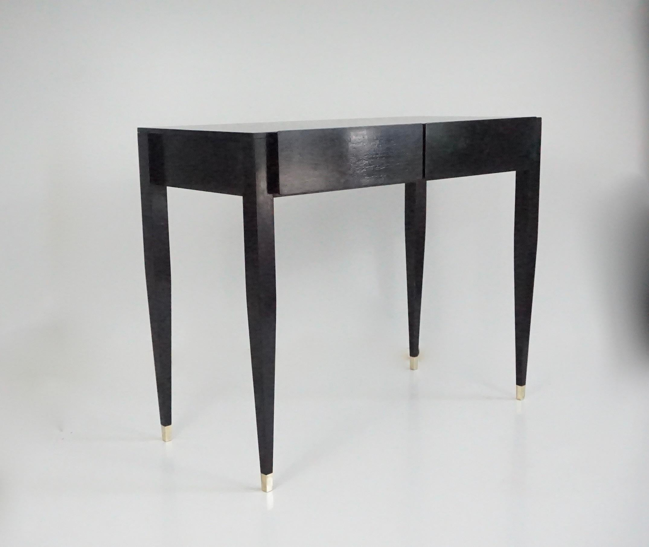 Mid-Century Modern Gio Ponti black lacquered console vanity table  from Hotel Royal, 1955 For Sale