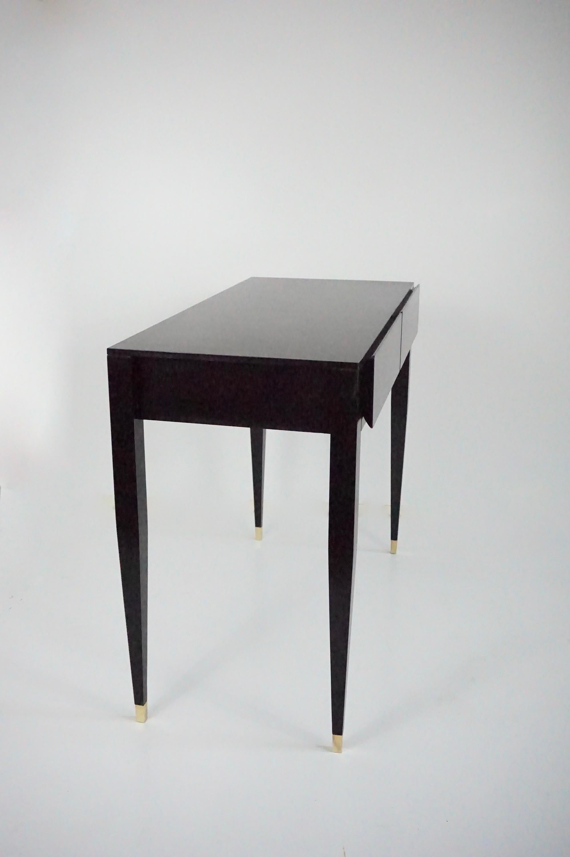 Gio Ponti black lacquered console vanity table  from Hotel Royal, 1955 For Sale 1