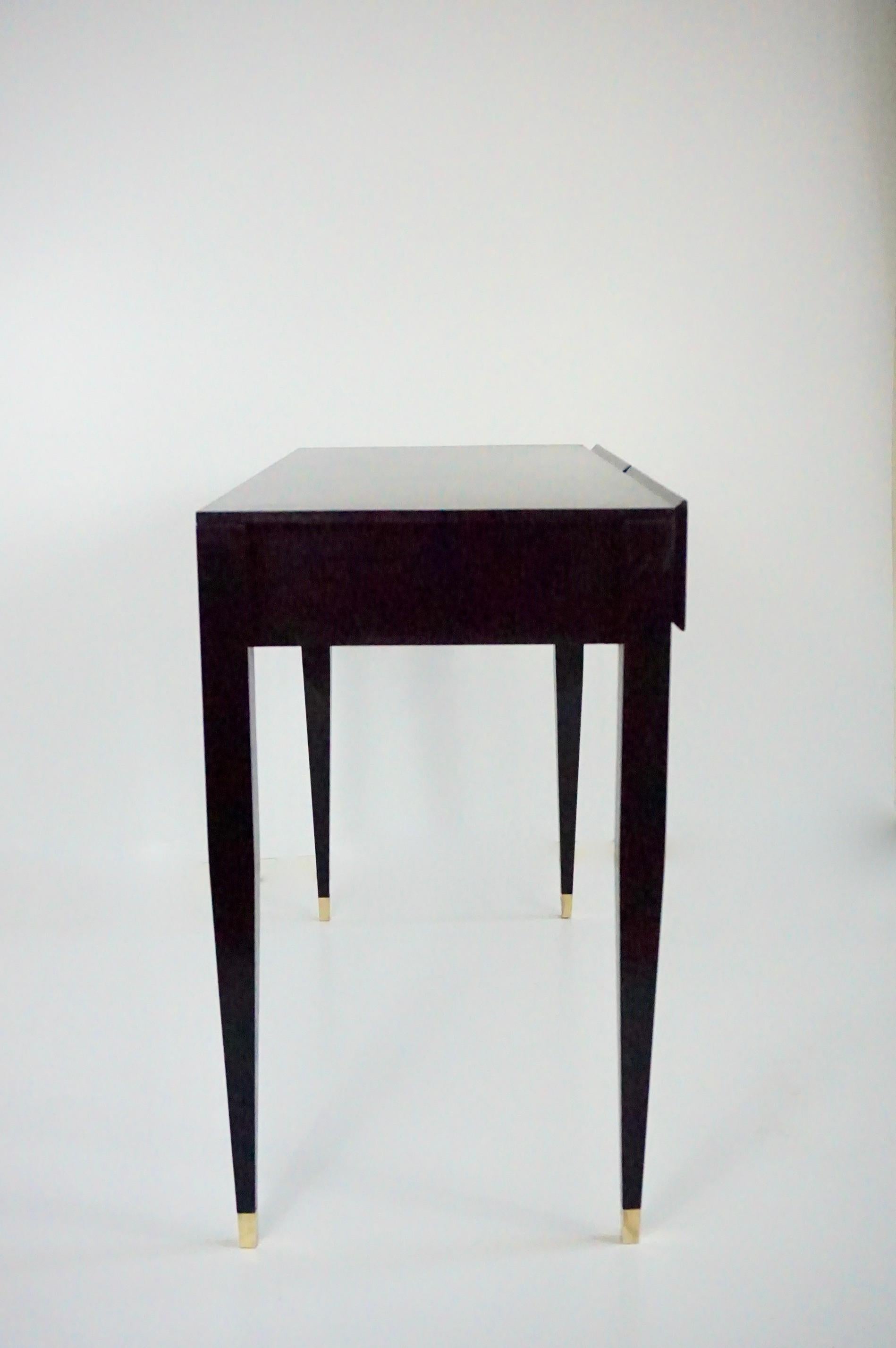 Gio Ponti black lacquered console vanity table  from Hotel Royal, 1955 For Sale 2