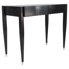 Gio Ponti black lacquered console vanity table  from Hotel Royal, 1955