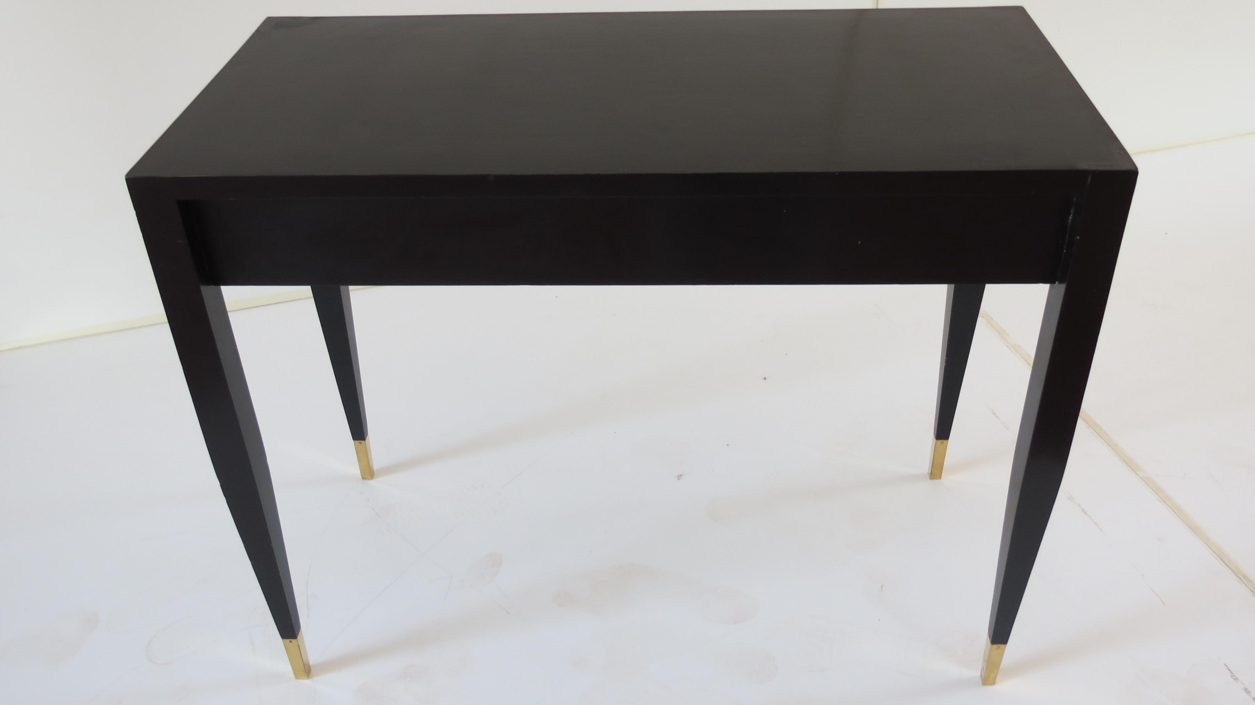 Gio Ponti Black Lacquered Vanity Desk Table Two Drawers from Hotel PdP Roma 1965 7