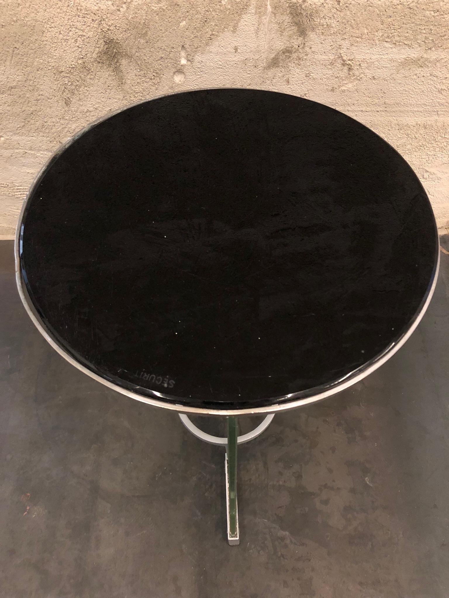 Gio Ponti Black Vitrolite Tempered Glass Occasional Table for Fontana Arte, 1932 For Sale 1