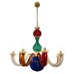 Gio Ponti Blown Murano Glass Chandelier by Venini 1946