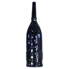 Vintage Gio Ponti Bottle in Ceramic and Luster Cooperativa Ceramica d'Imola 1990s