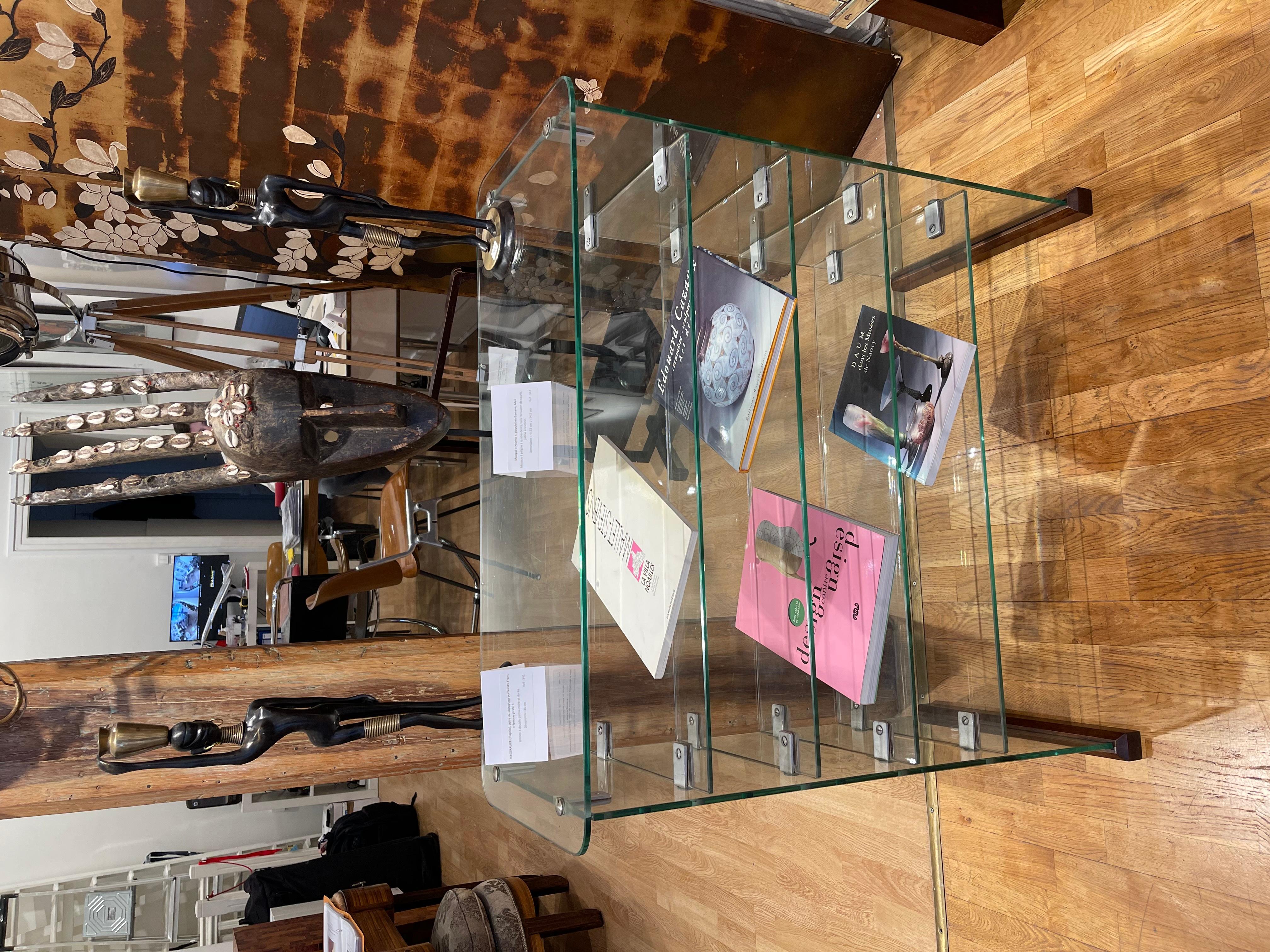 GIO PONTI, Exceptionnal brass and glass shelf, Circa 1939 For Sale 2