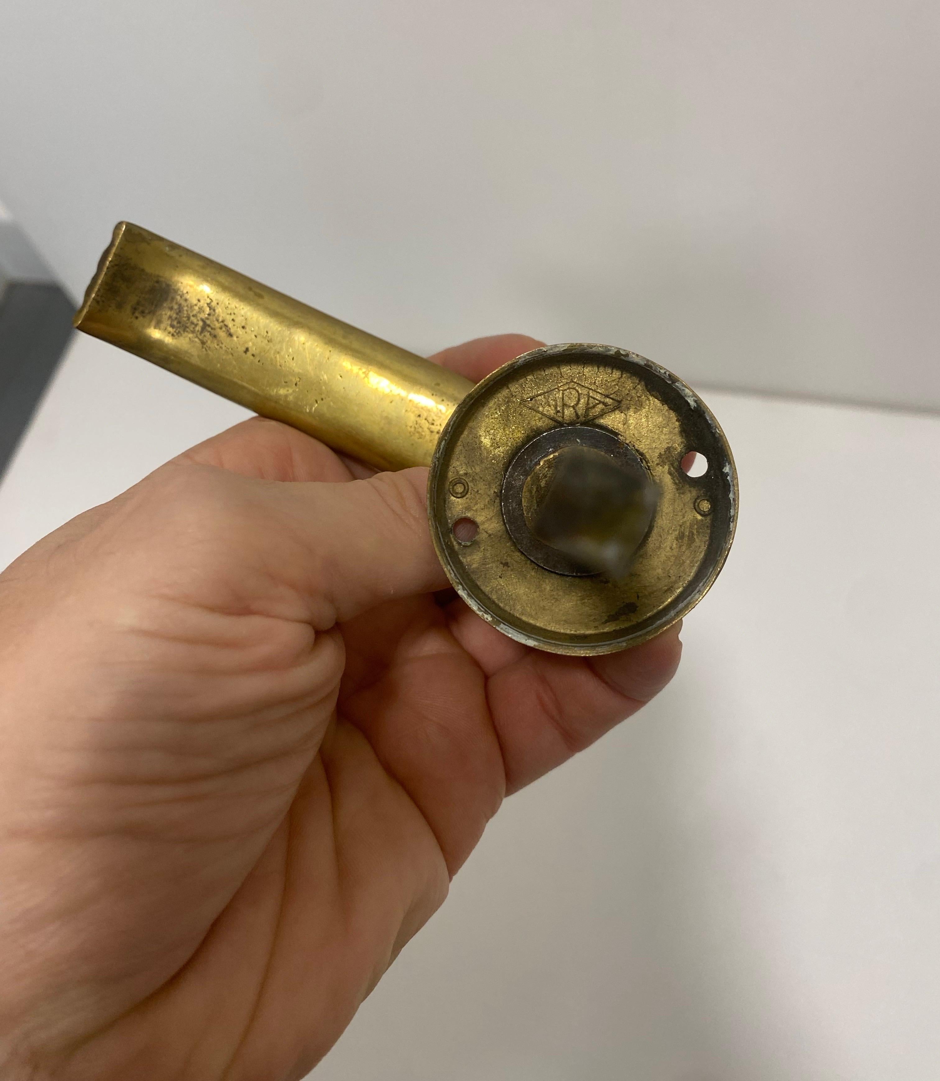 Gio Ponti Brass Door Handle Art Deco 1930s Italian Midcentury Architecture 1940s For Sale 6