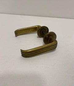 Gio Ponti Brass Door Handle Art Deco 1930s Italian Midcentury Architecture 1940s