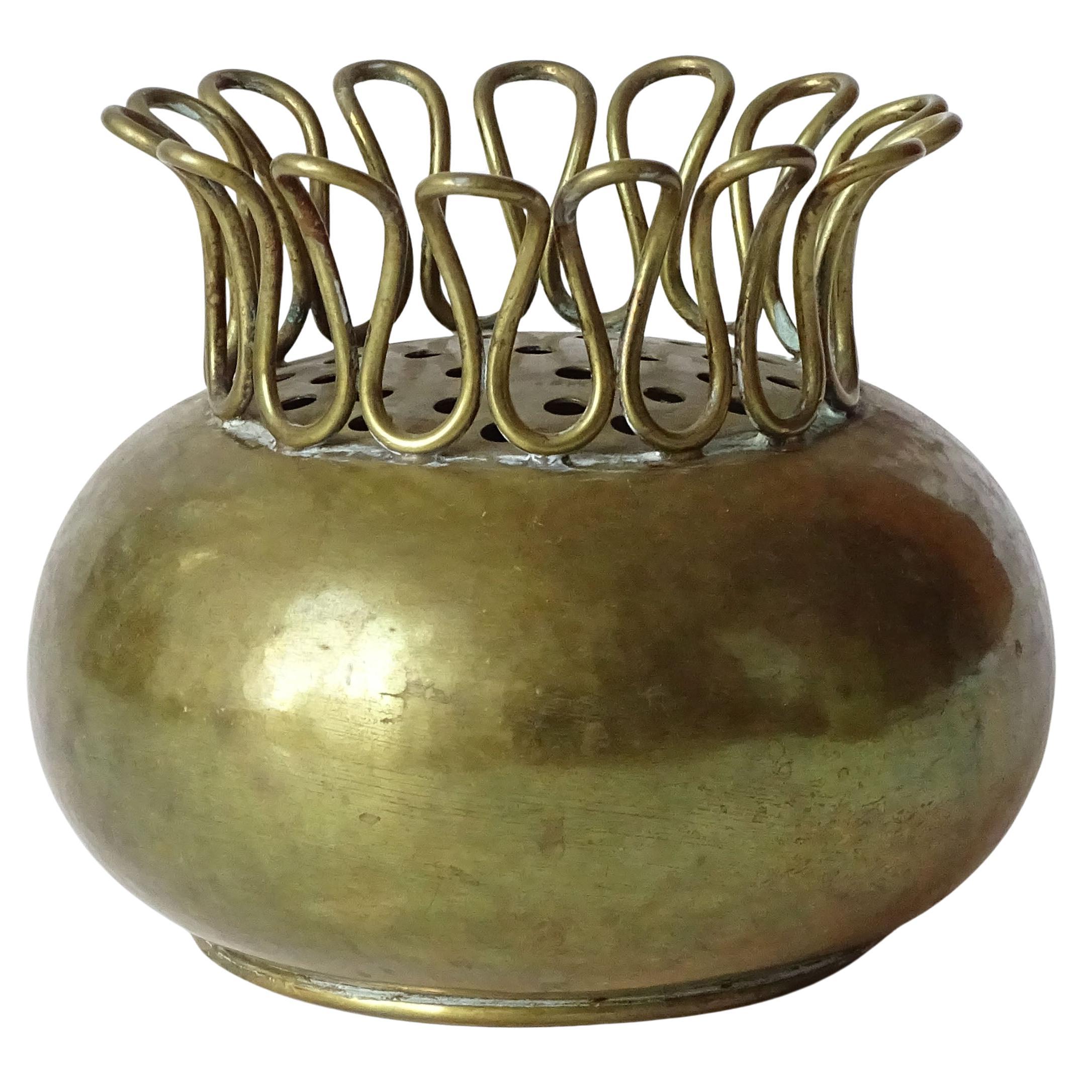 Gio Ponti Brass Flower Holder for Casa e Giardino, Italy 1940s in vendita