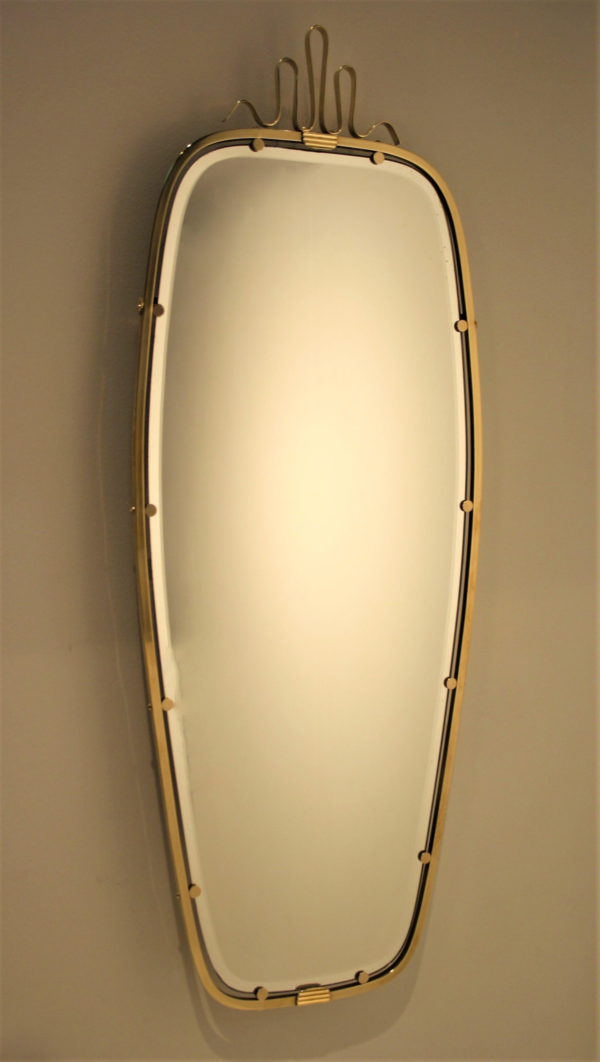 Gio Ponti Brass Mirror, 1930s 2