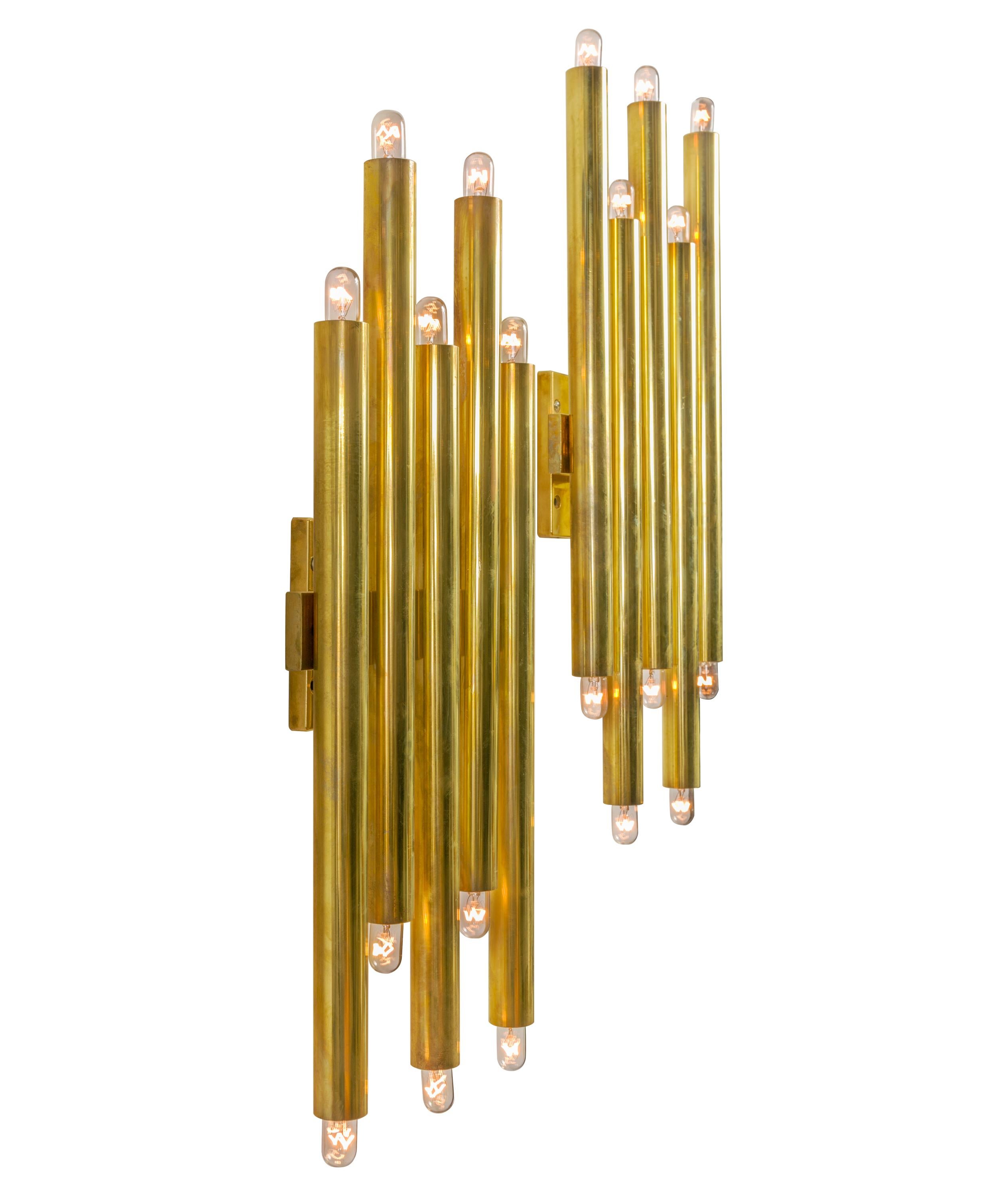 Elegant in their simplicity these sconces can work in a formal or more casual interior. The variety of bulbs that can be used allows you to create dramatically different effects.