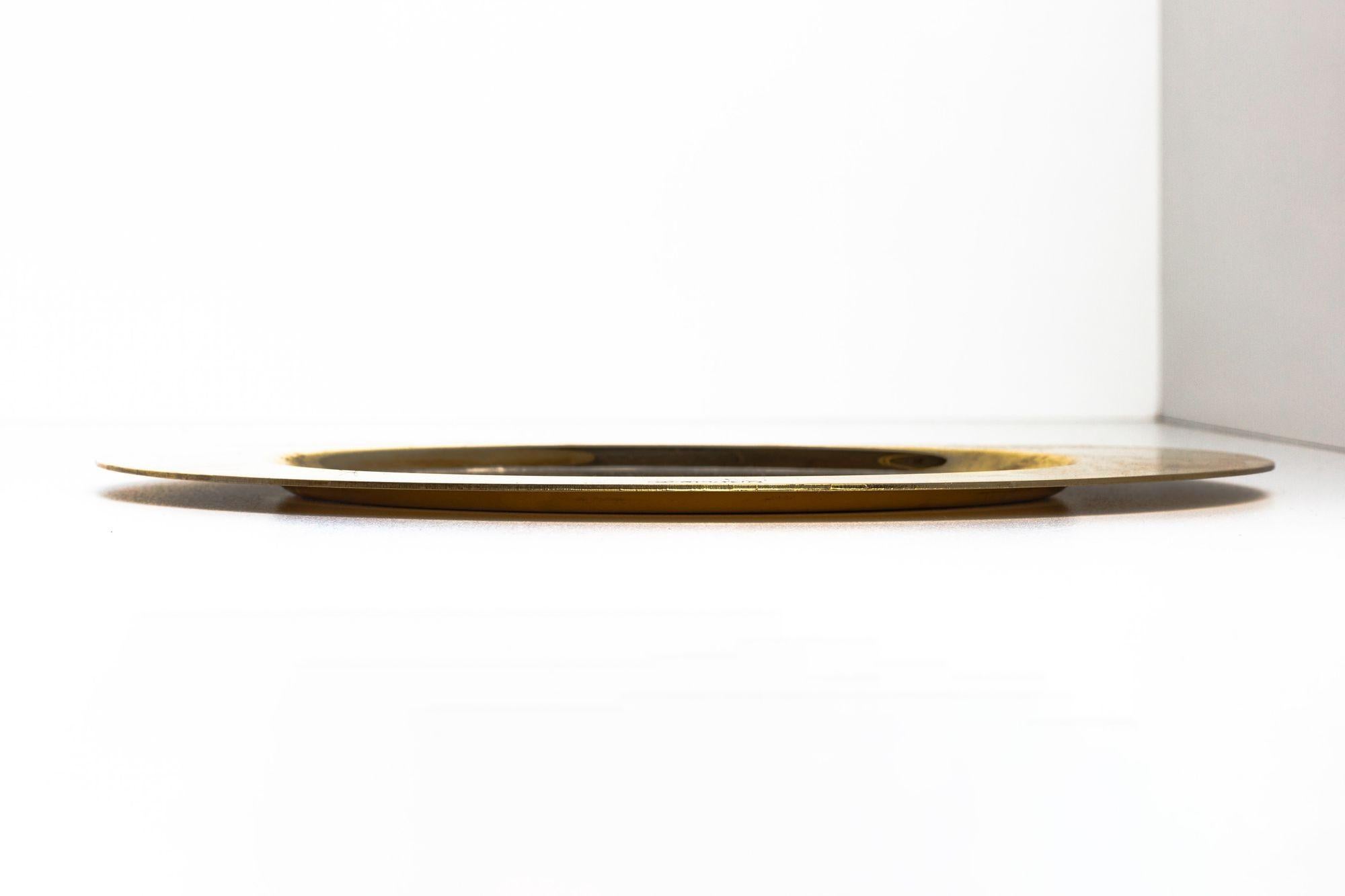 Gio Ponti Brass Plate by Cleto Munari In Good Condition For Sale In Chicago, IL
