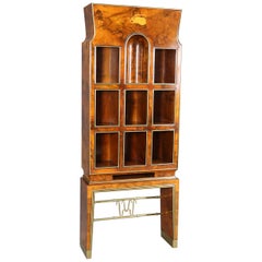 Gio Ponti Briarwood Bookcase for Opera Omnia by Gabriele D'Annunzio, Certified