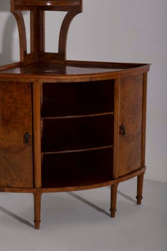 Gio Ponti briarwood corner cabinet, with certified