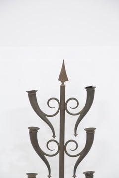 Gio Ponti Bronze Wall Applique in Patina 'Attr'