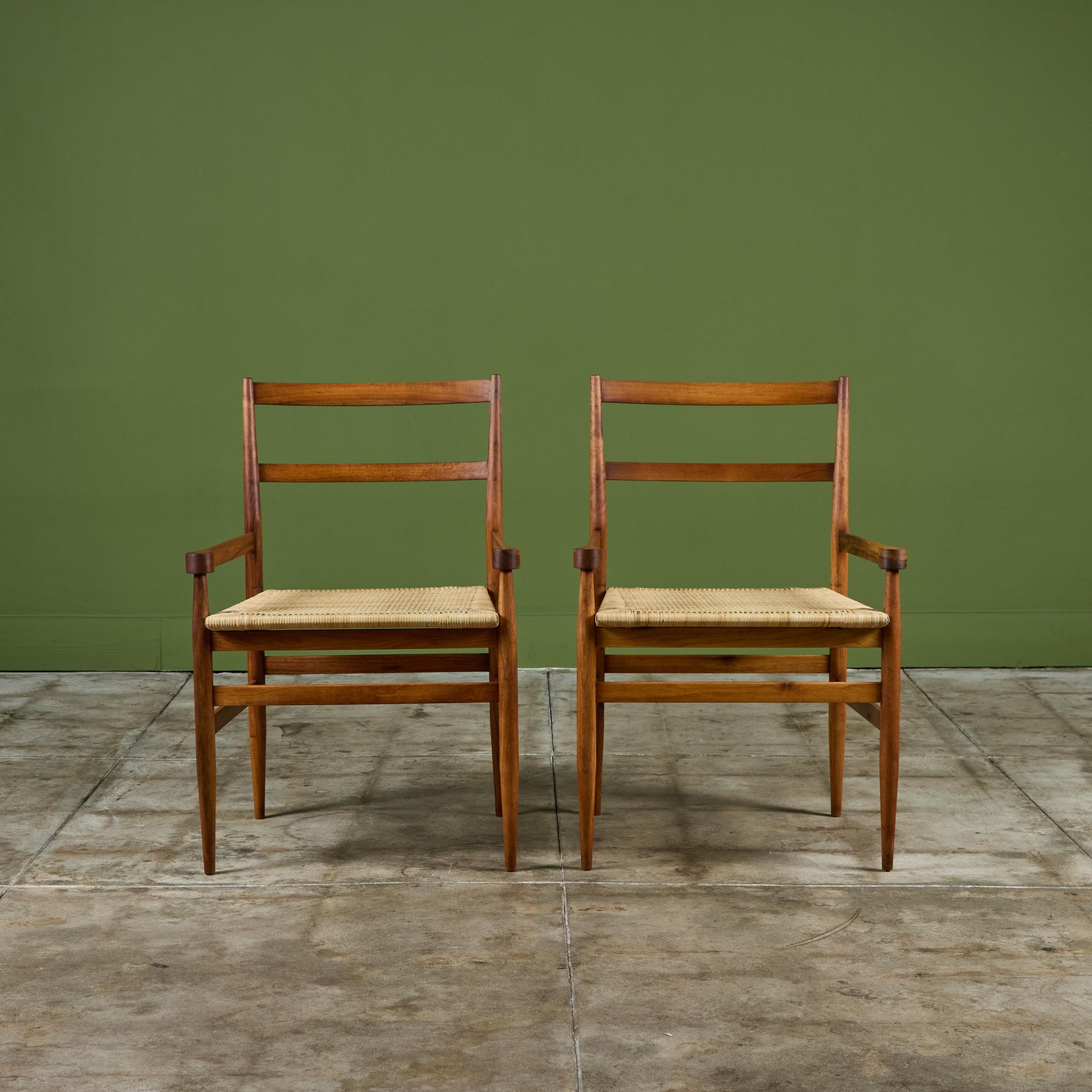 Gio Ponti Cane Seat Armchair for Knoll International For Sale 3