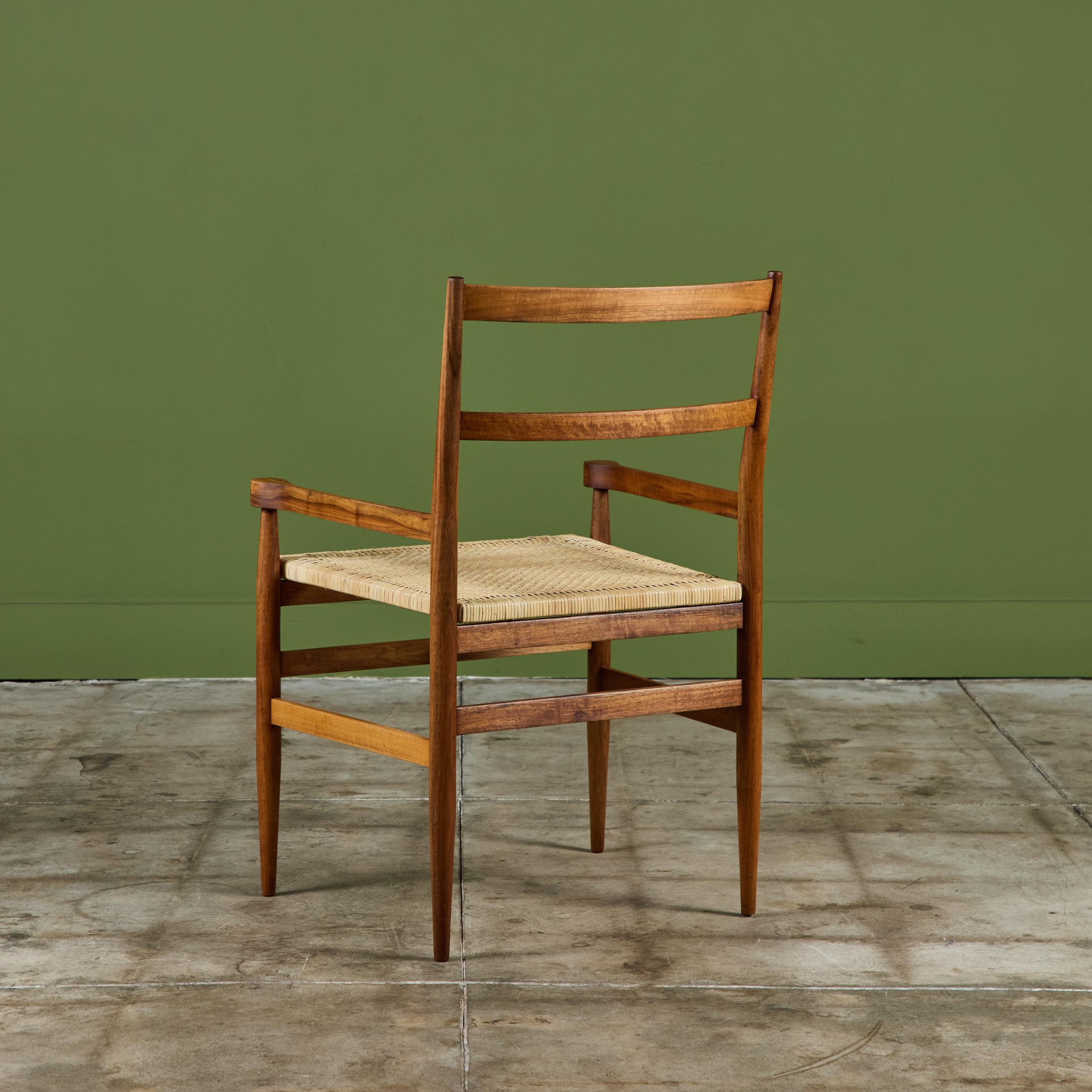 Mid-20th Century Gio Ponti Cane Seat Armchair for Knoll International For Sale