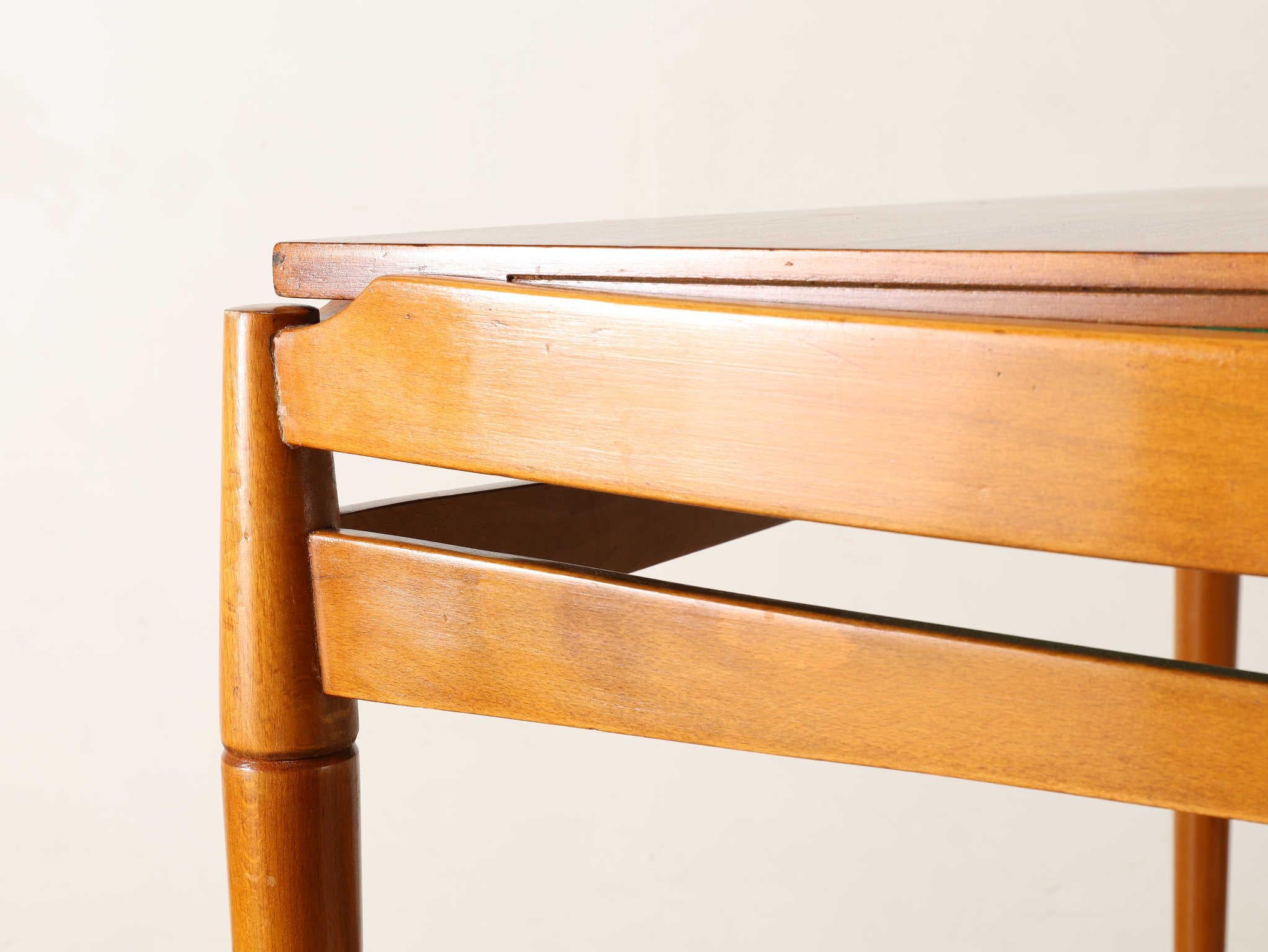 Cherry Gio Ponti Card Table For Fratelli Reguitti 1950's For Sale