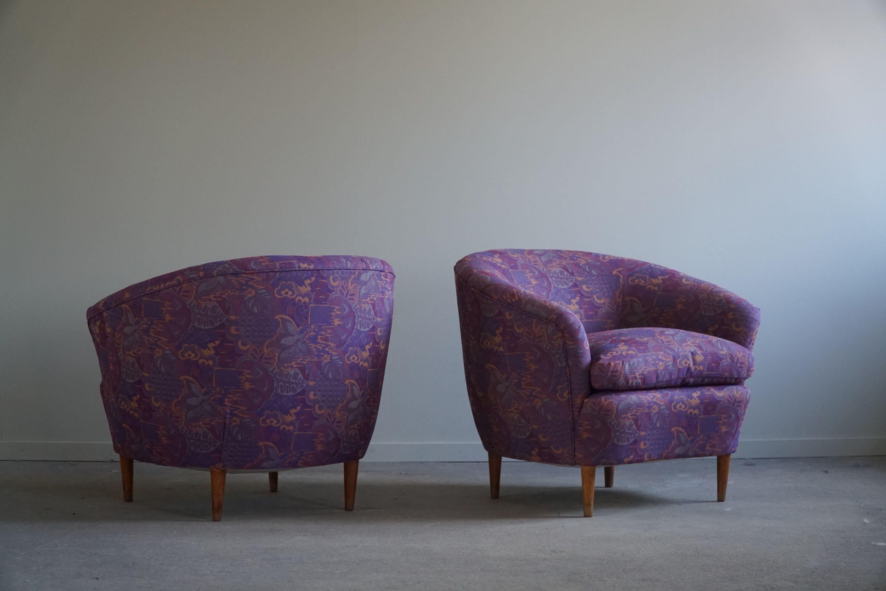 purple tub chairs