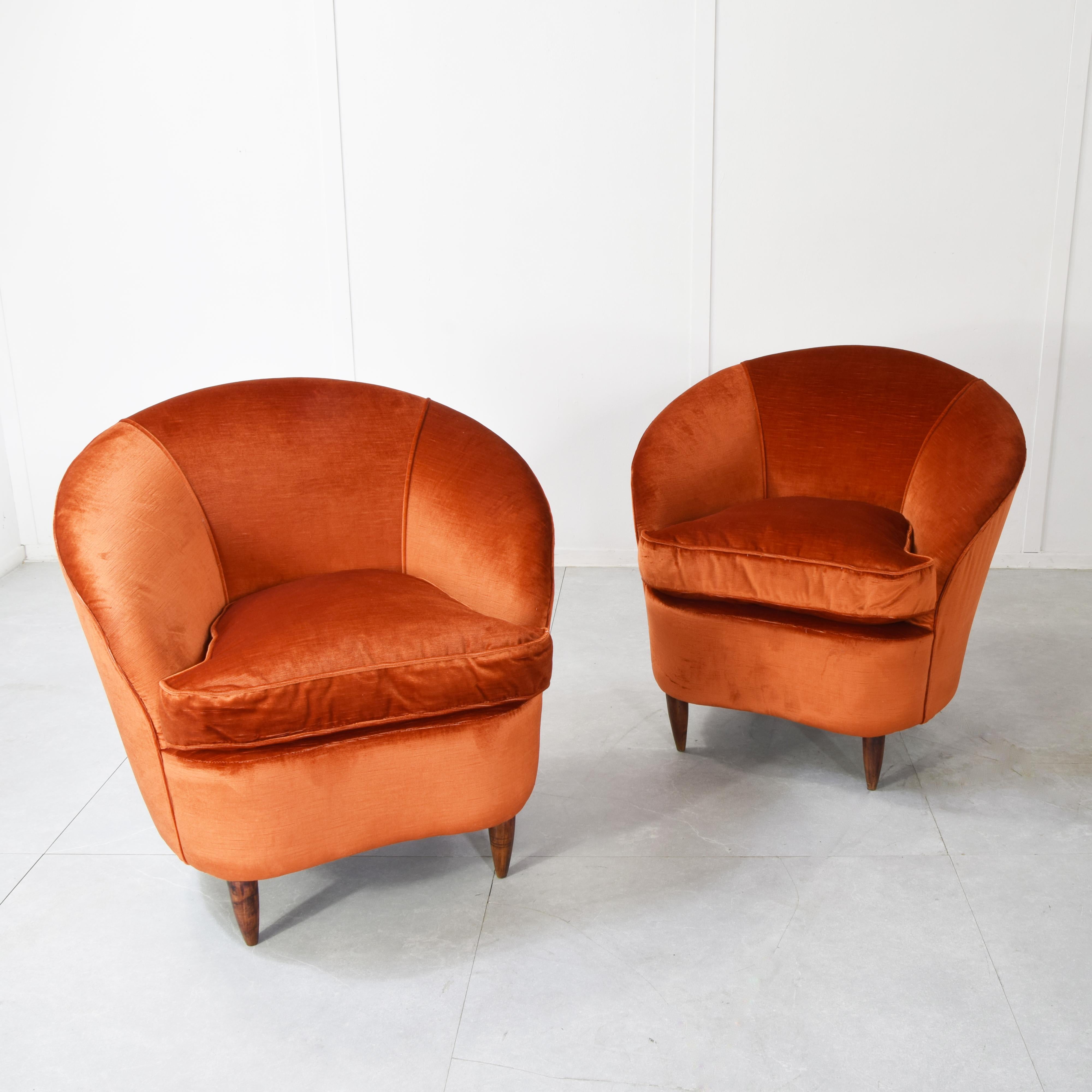 Gio Ponti Casa & Giardino Paar Sessel 1950er Jahre. im Angebot 5