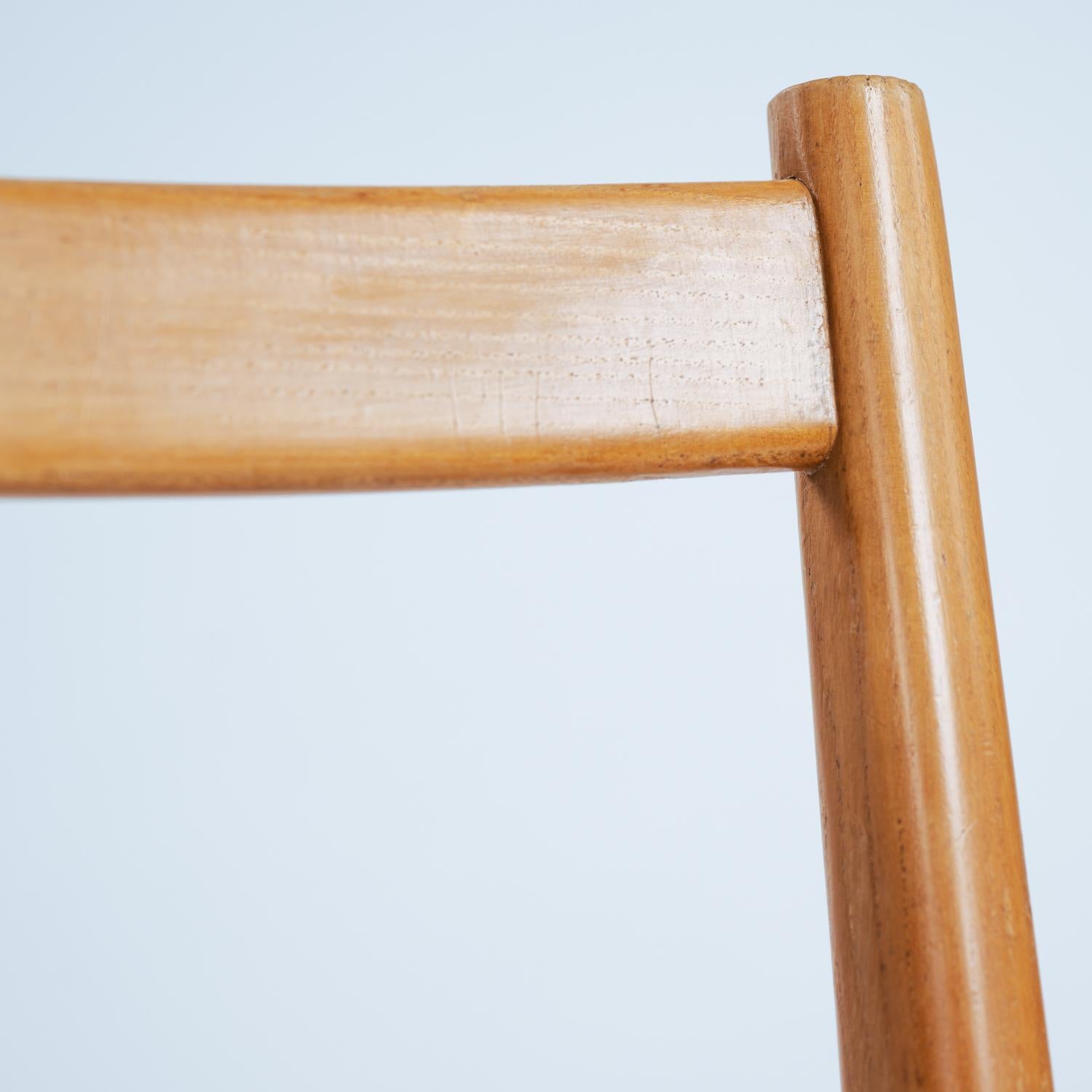 Straw Gio Ponti Leggera dining chairs Cassina, set of 6, Italy, 1956 For Sale