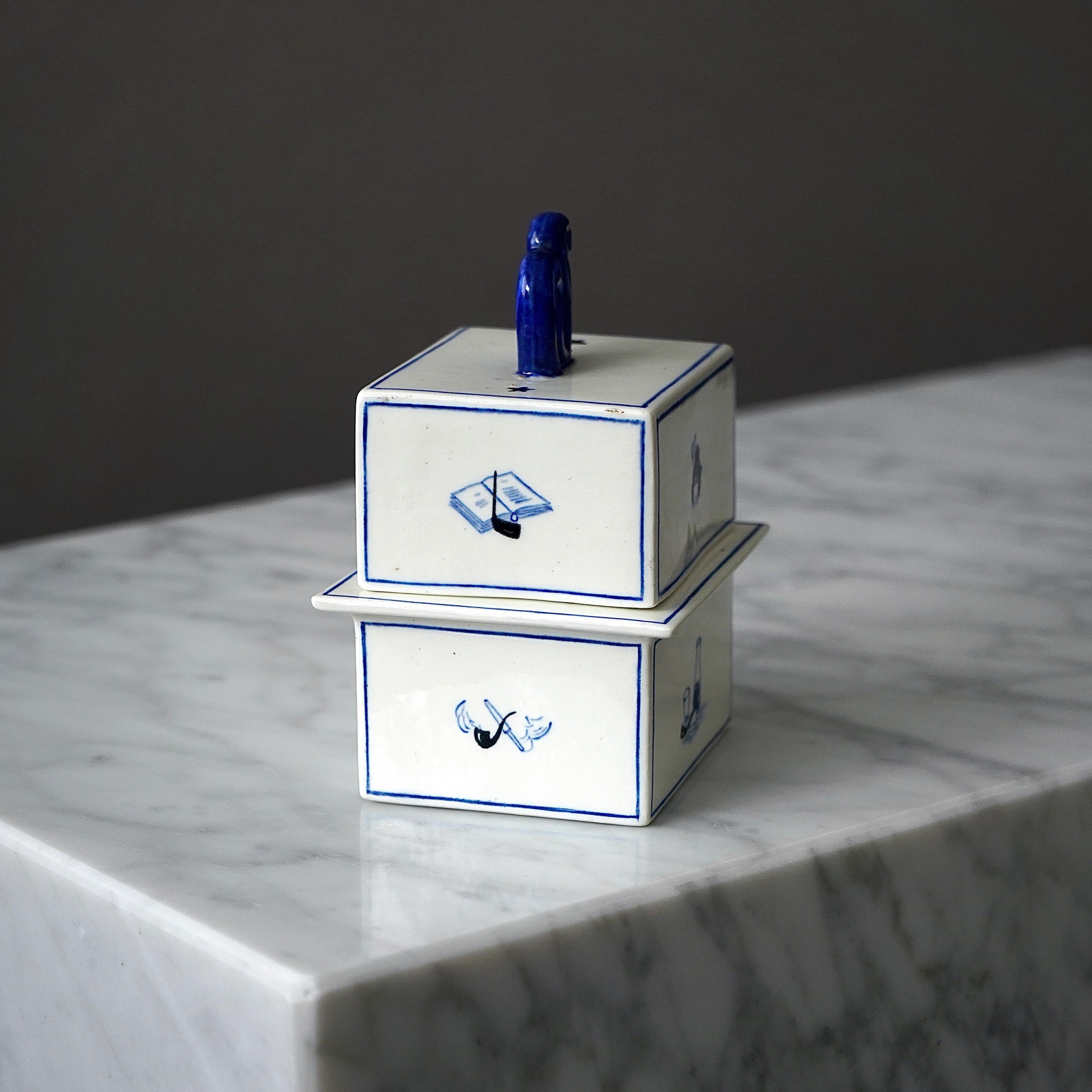 Gio Ponti Ceramic Box for Richard Ginori San Cristoforo, Italy, 1927 For Sale 3
