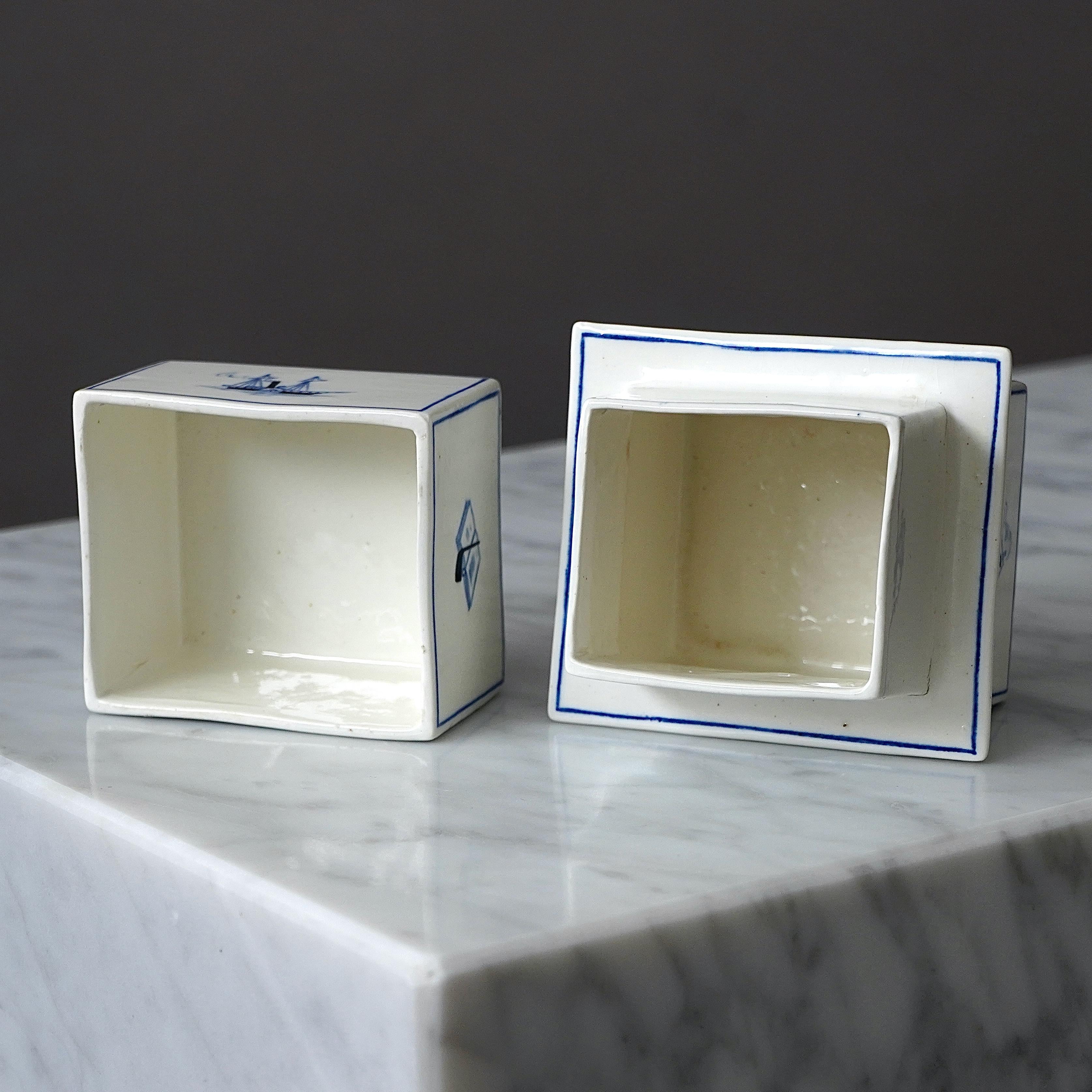Gio Ponti Ceramic Box for Richard Ginori San Cristoforo, Italy, 1927 For Sale 4