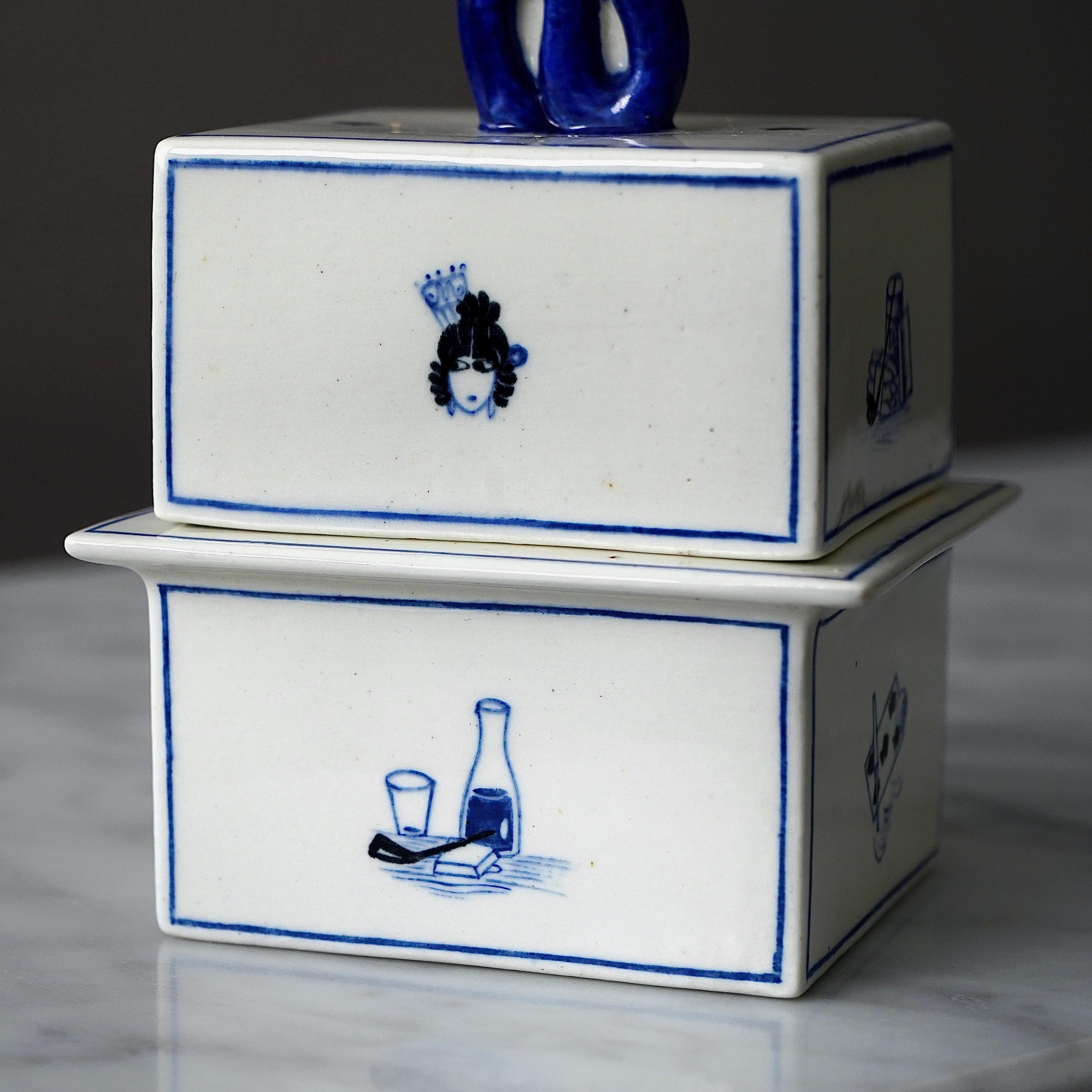 Gio Ponti Ceramic Box for Richard Ginori San Cristoforo, Italy, 1927 For Sale 6