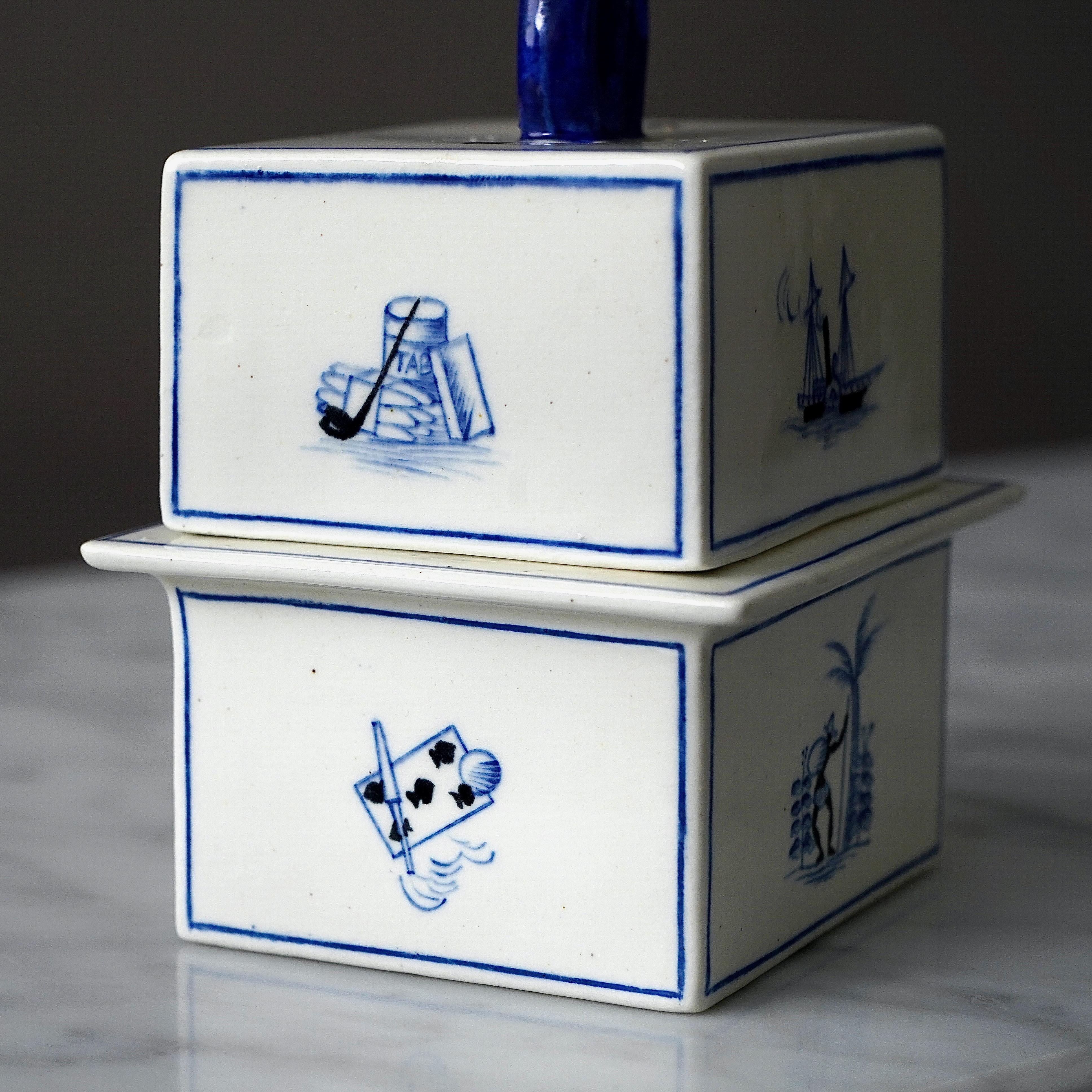 Boîte en céramique de Gio Ponti pour Richard Ginori San Cristoforo, Italie, 1927 en vente 6