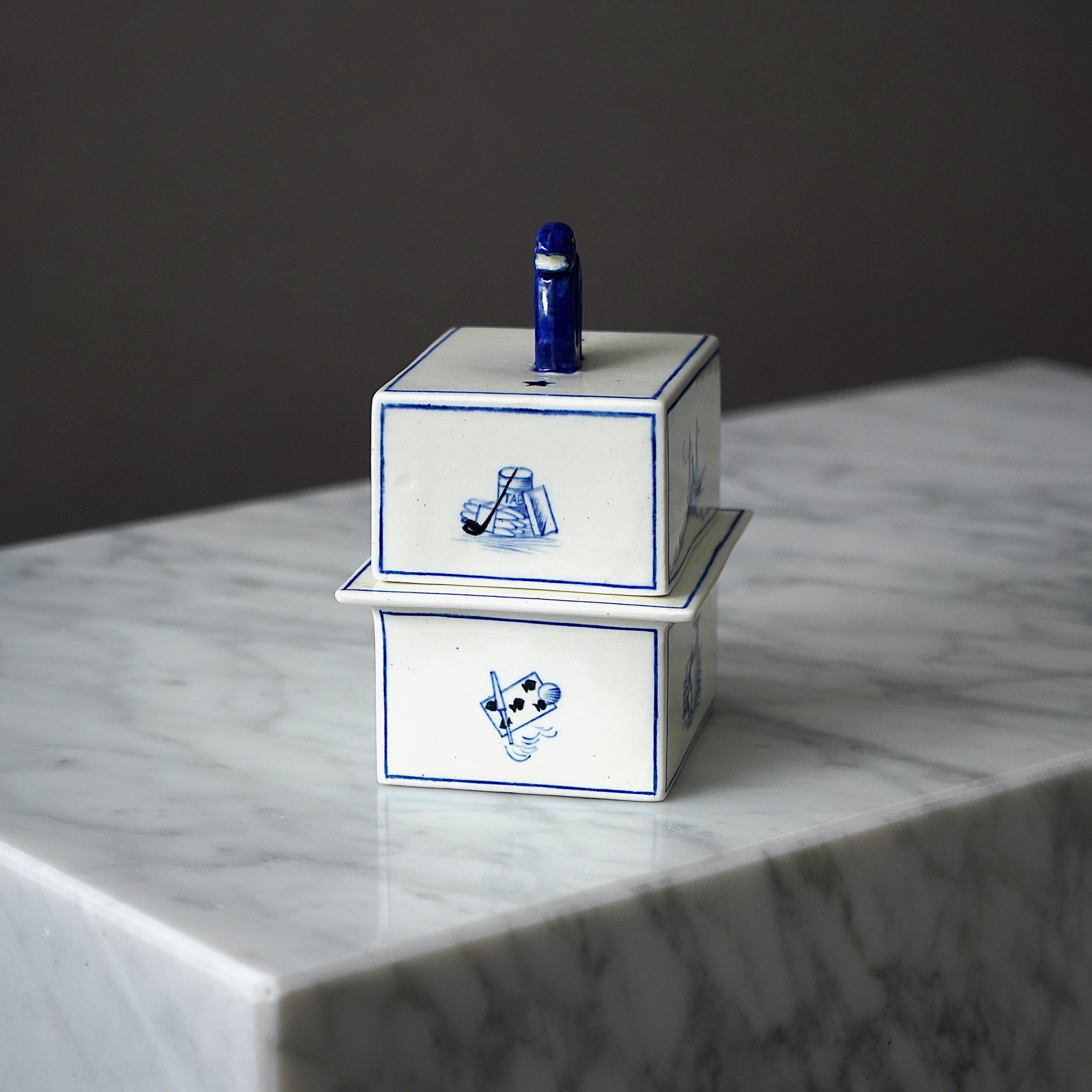 Gio Ponti Ceramic Box for Richard Ginori San Cristoforo, Italy, 1927 For Sale 1