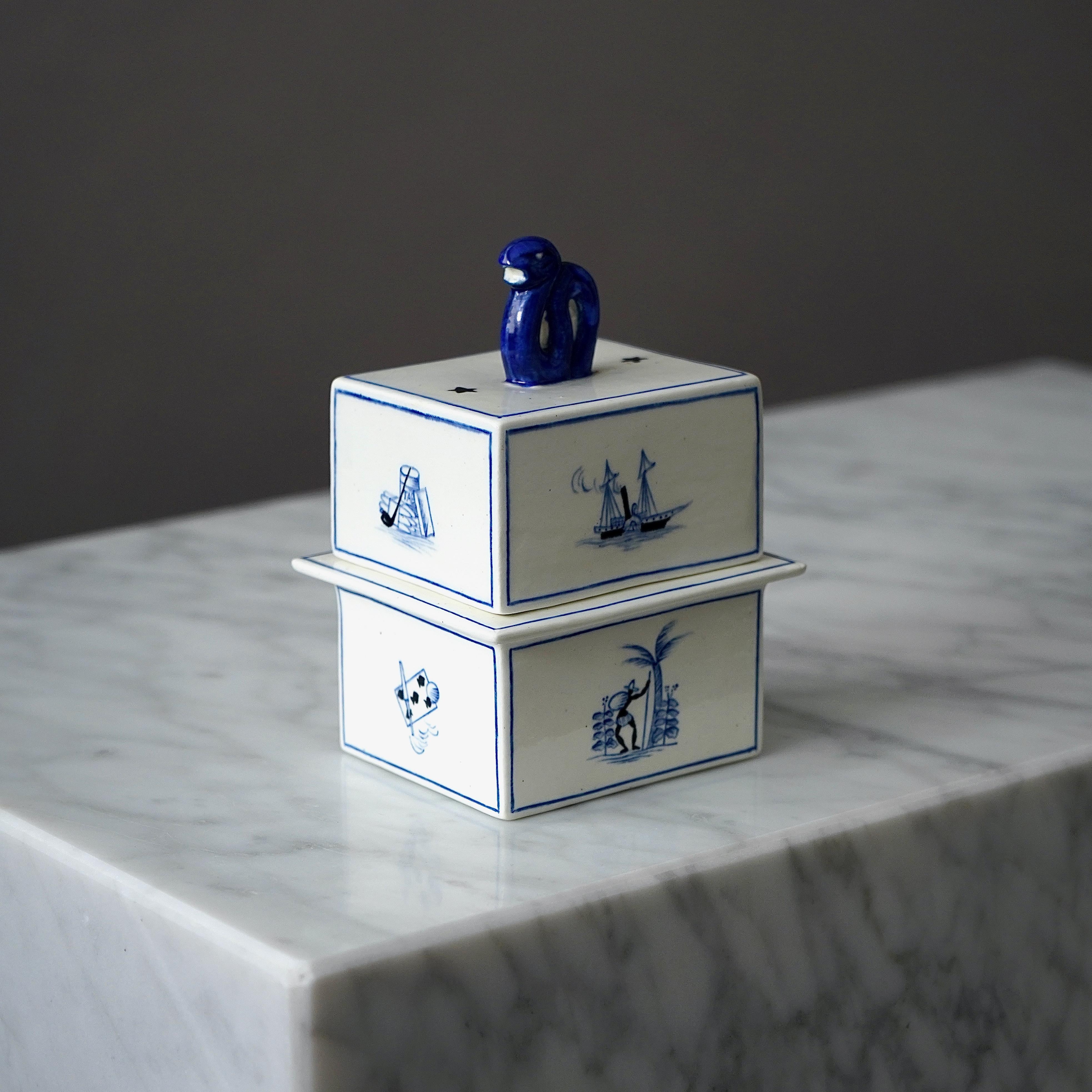 Gio Ponti Ceramic Box for Richard Ginori San Cristoforo, Italy, 1927 For Sale 2