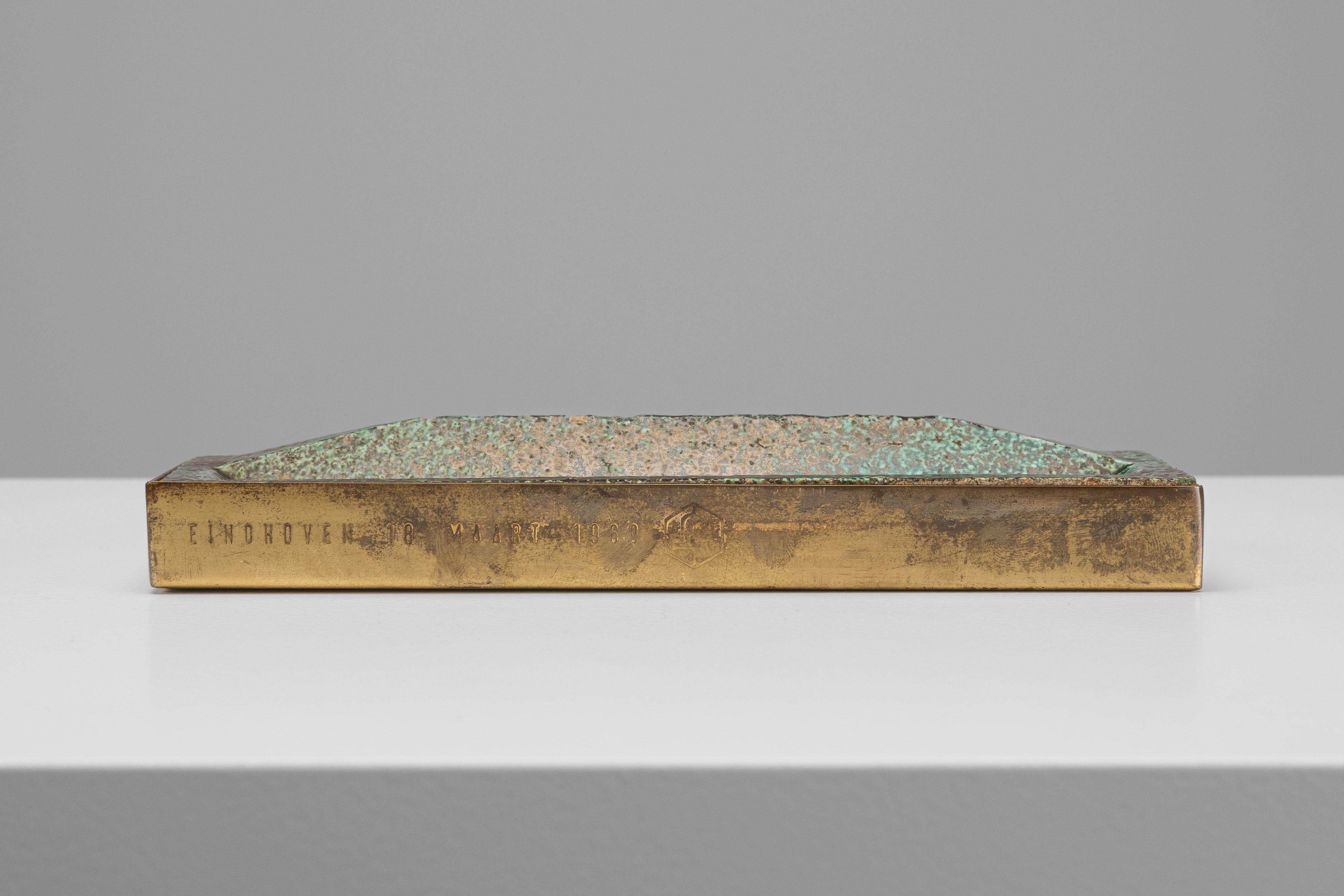 Gio Ponti Ceramic pen tray Bijenkorf Italy 1969 in vendita 5