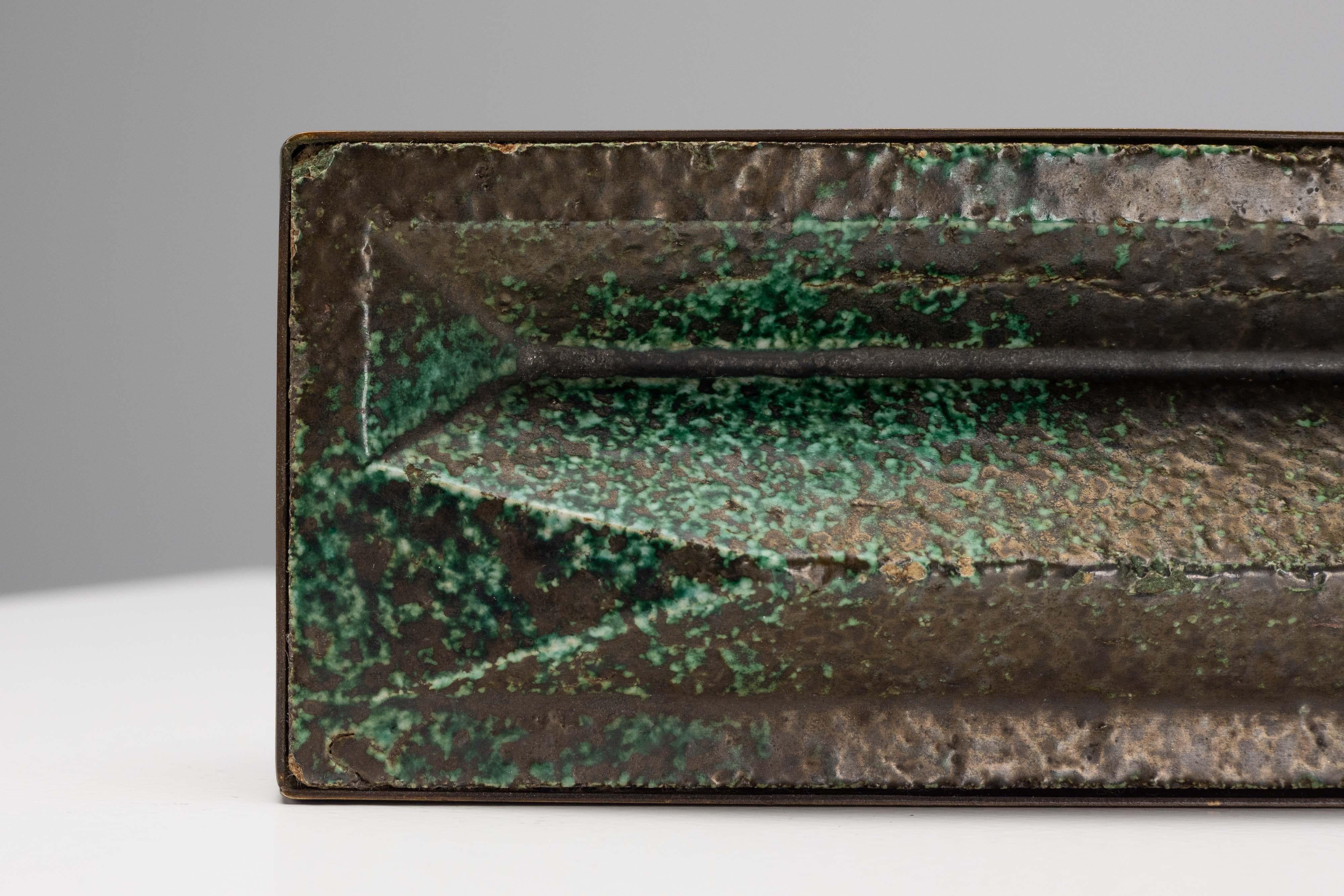 Gio Ponti Ceramic pen tray Bijenkorf Italy 1969 in vendita 1