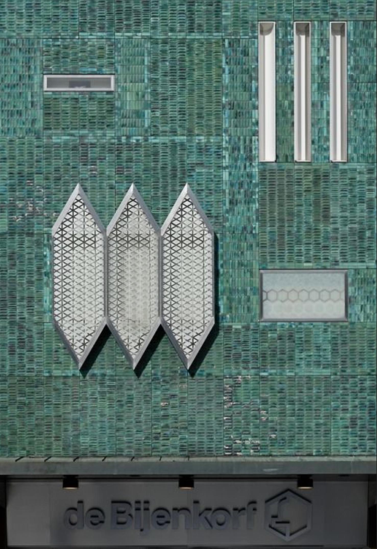 Panel de pared exterior de azulejos de cerámica Gio Ponti de 