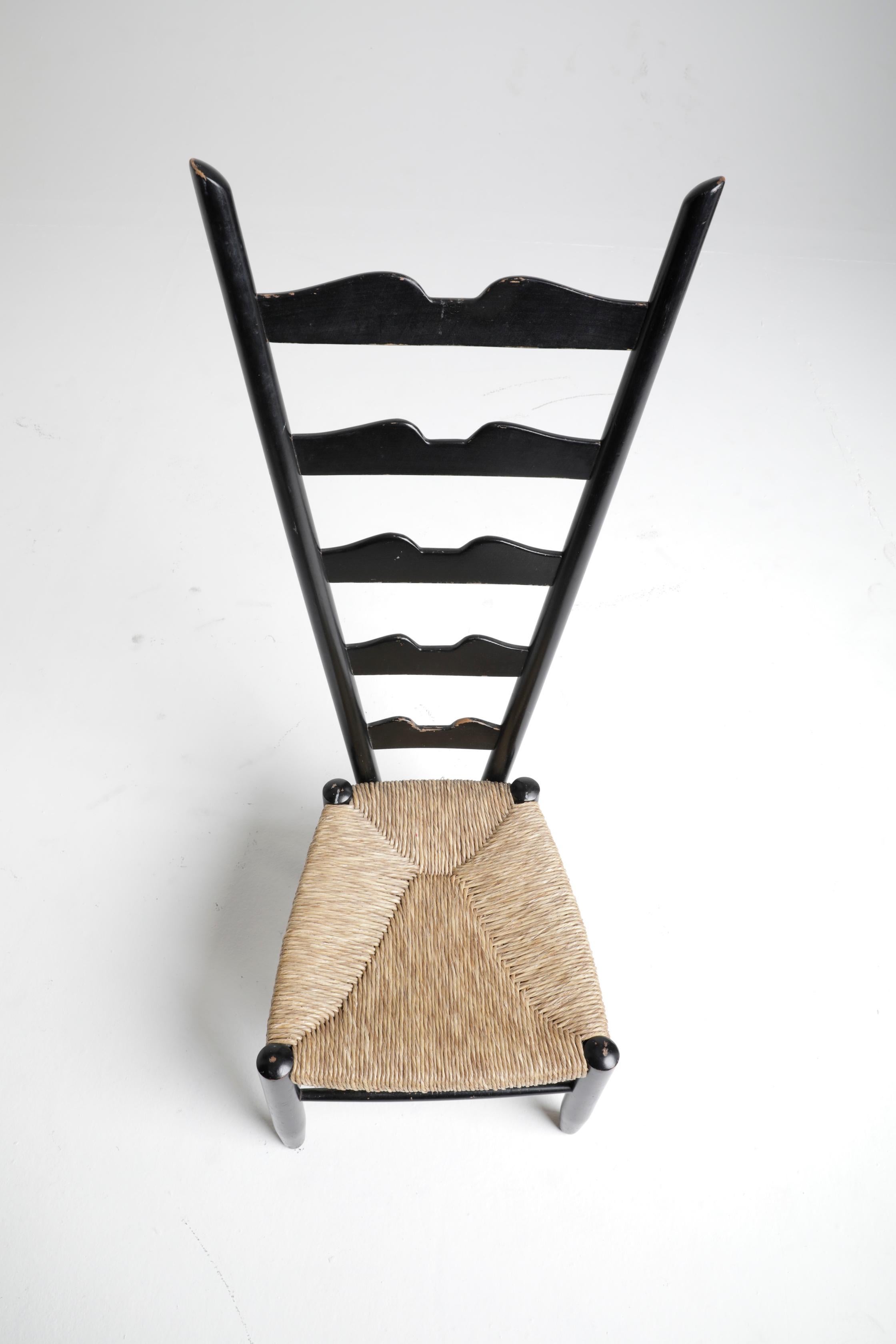 Gio Ponti, Stuhl für Casa e Giardino, Holz und Korbweide, Mailand 1939 um im Angebot 3