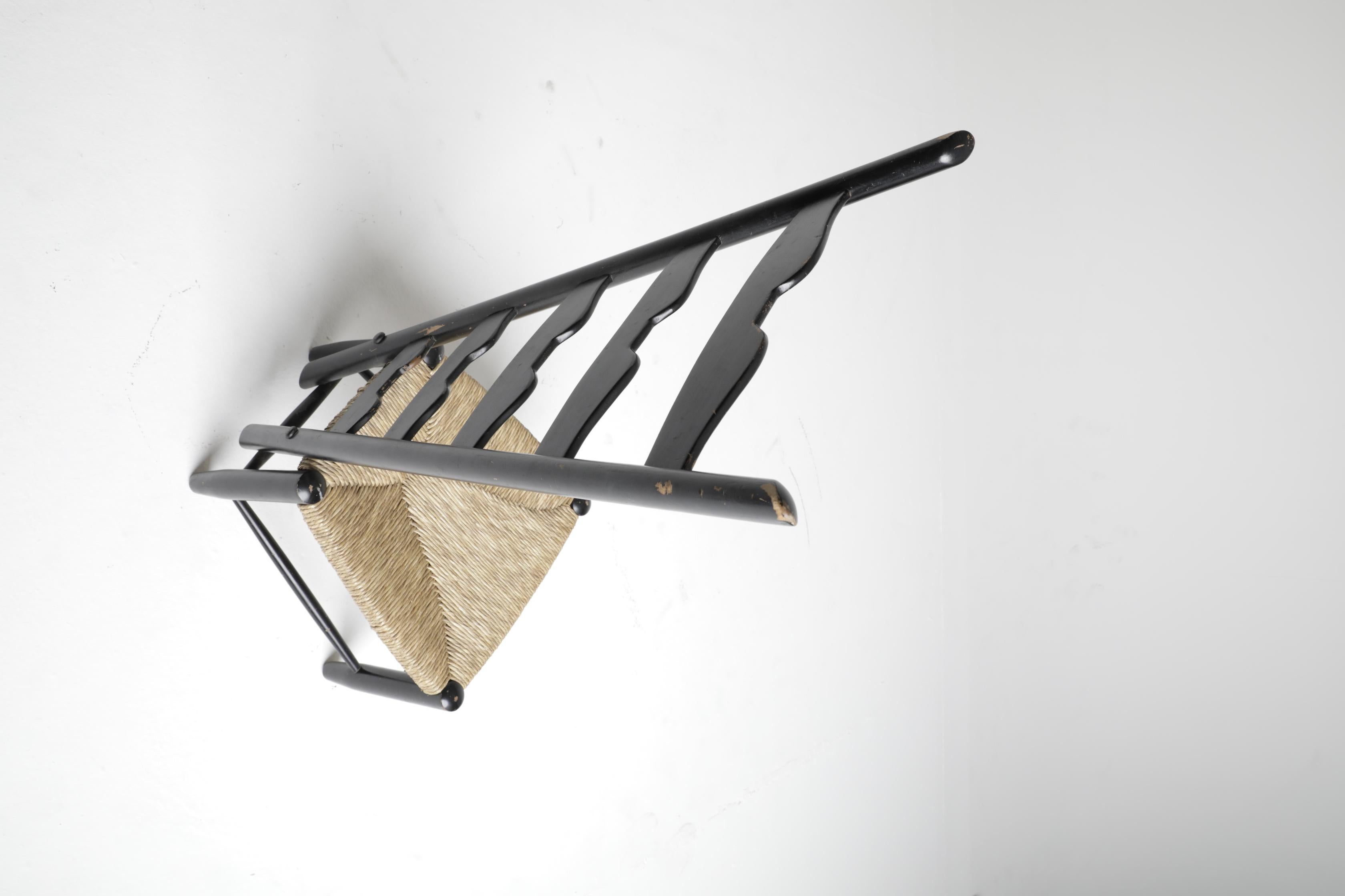 Gio Ponti, Stuhl für Casa e Giardino, Holz und Korbweide, Mailand 1939 um im Angebot 4
