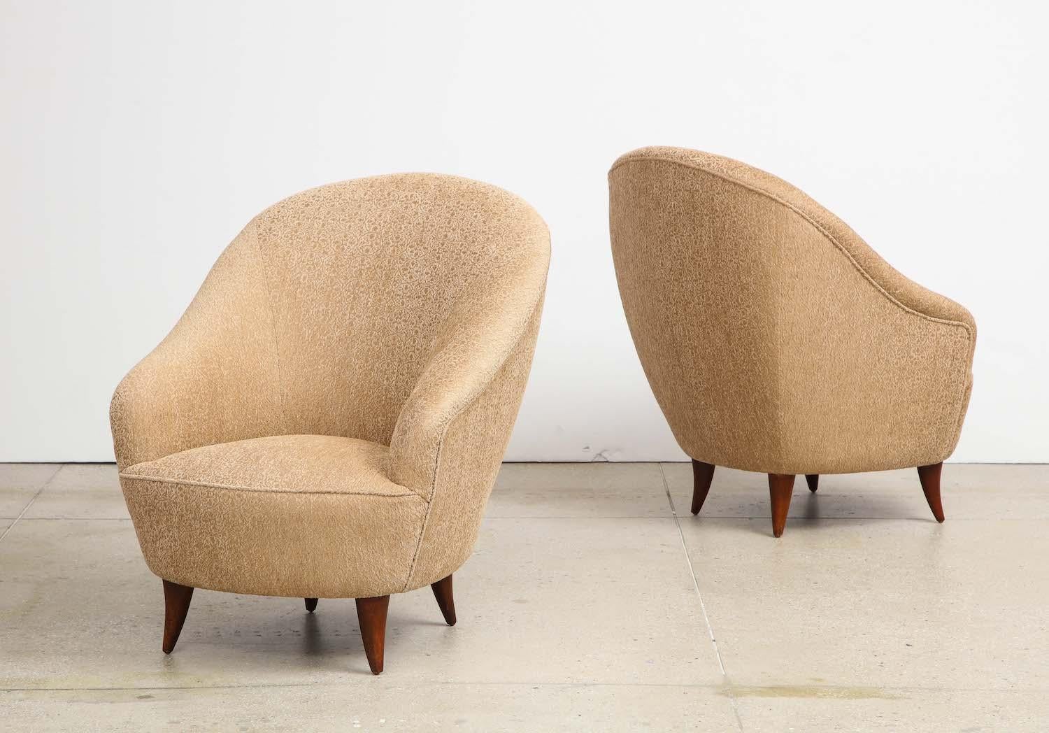 Mid-Century Modern Gio Ponti Gold Chairs