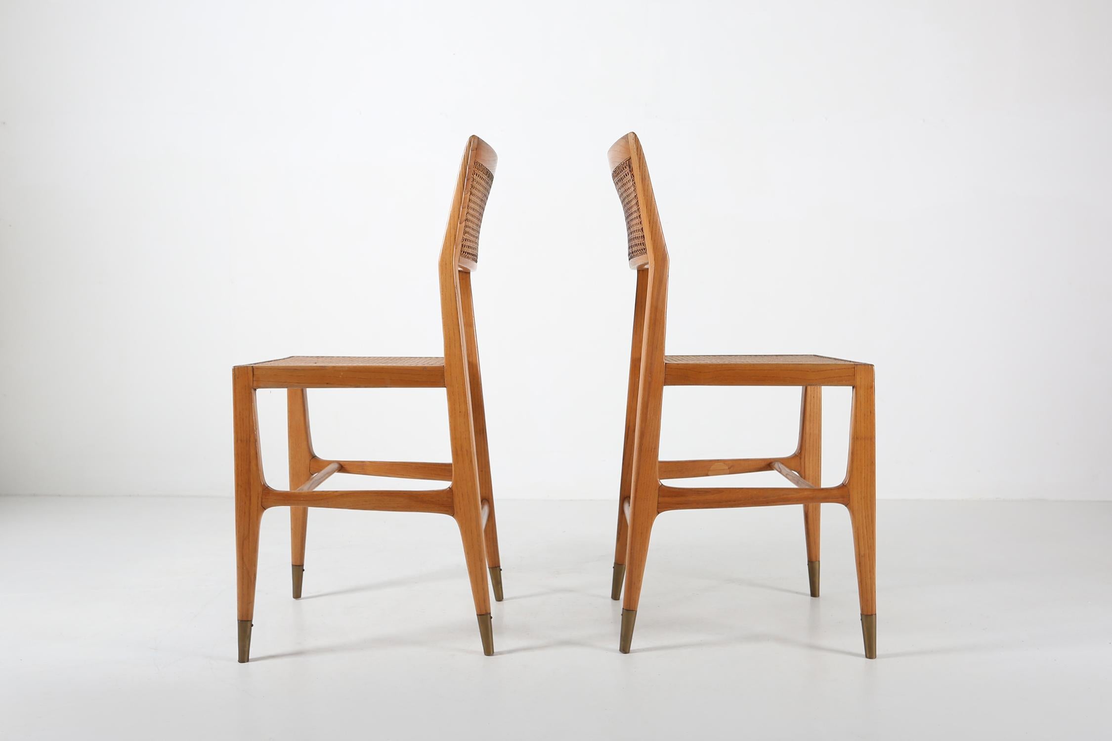 Mid-Century Modern Gio Ponti Chairs for the Casino San Remo For Sale