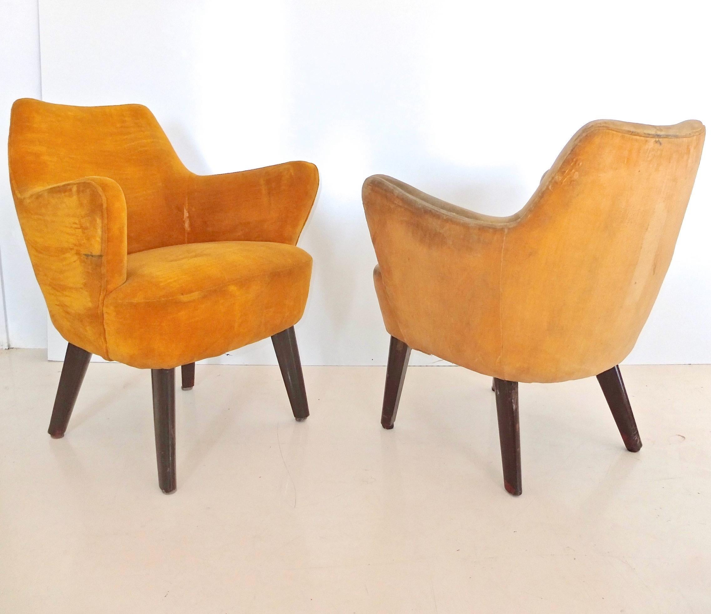 Gio Ponti Chairs from Augustus Ocean Liner First Class Bar 2