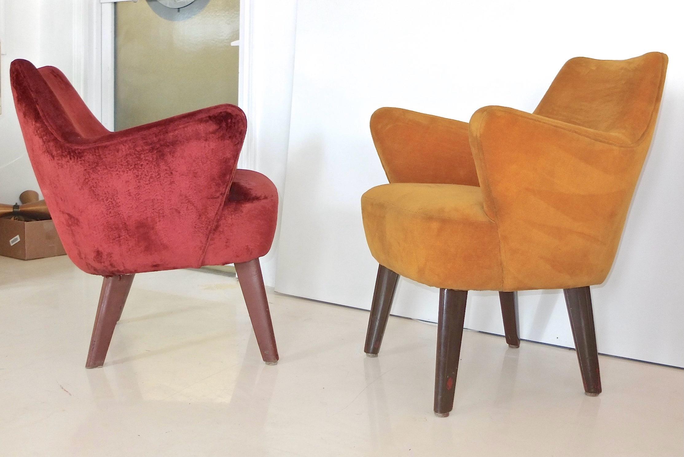 Gio Ponti Chairs from Augustus Ocean Liner First Class Bar 3