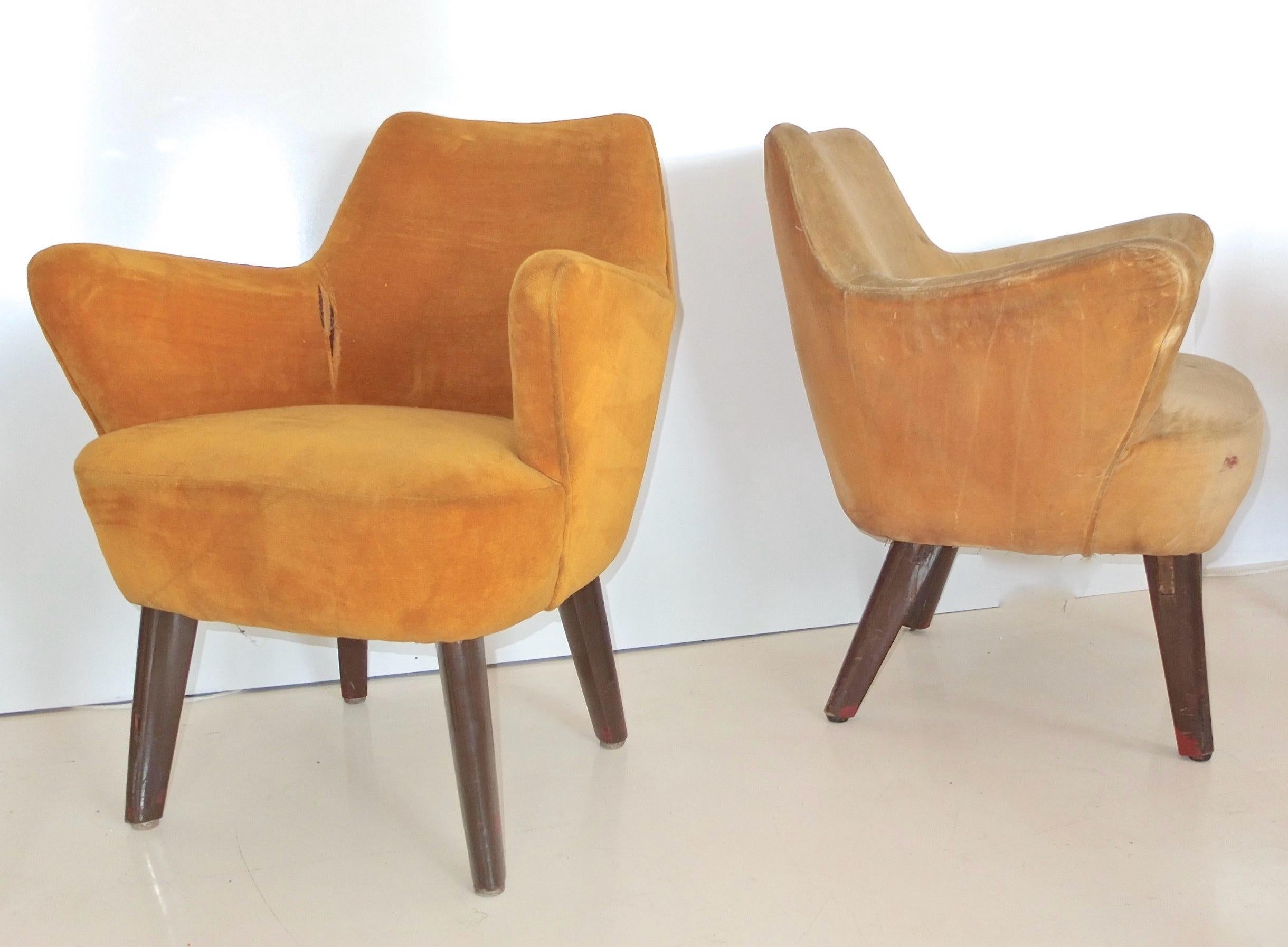 Gio Ponti Chairs from Augustus Ocean Liner First Class Bar 6
